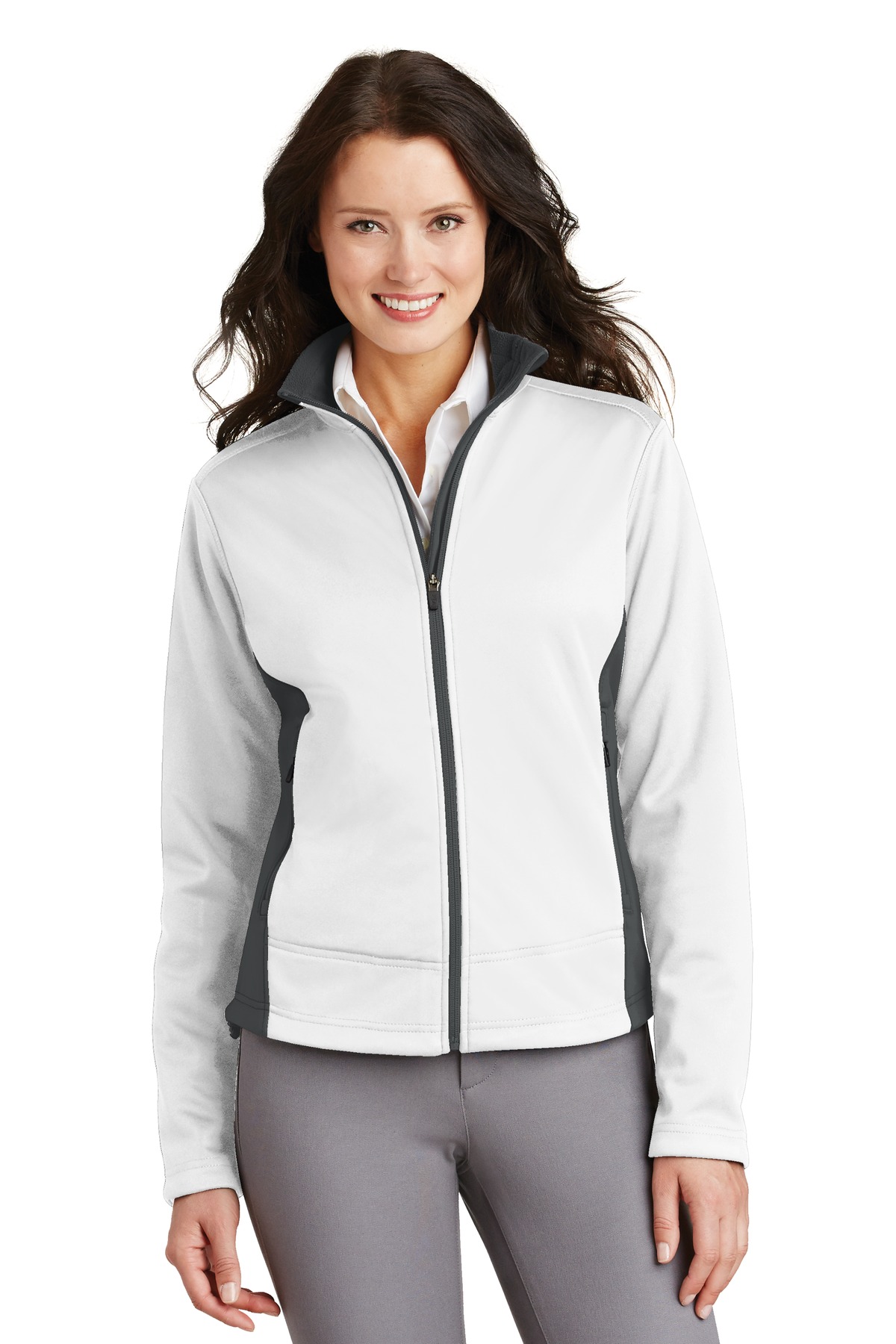 DISCONTINUED Port Authority Ladies Two-Tone Soft Shell Jacket.  L794