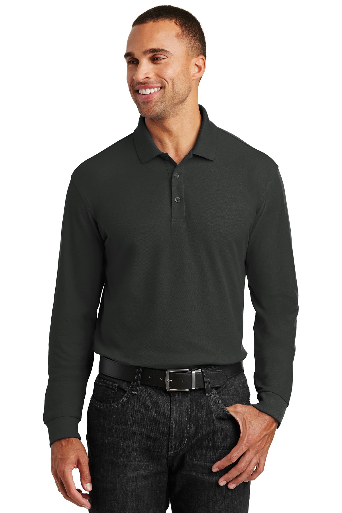 Port Authority Hospitality Polos & Knits ® Long Sleeve Core Classic Pique Polo.-Port Authority