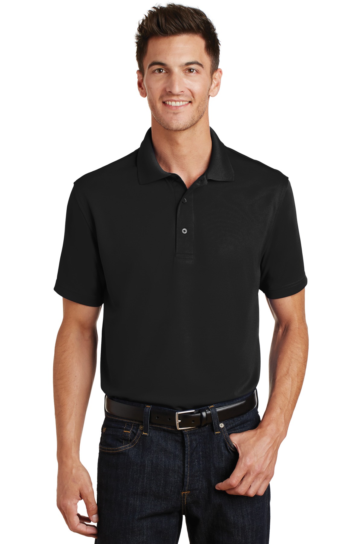 Port Authority ®  Poly-Charcoal Blend Pique Polo. K497