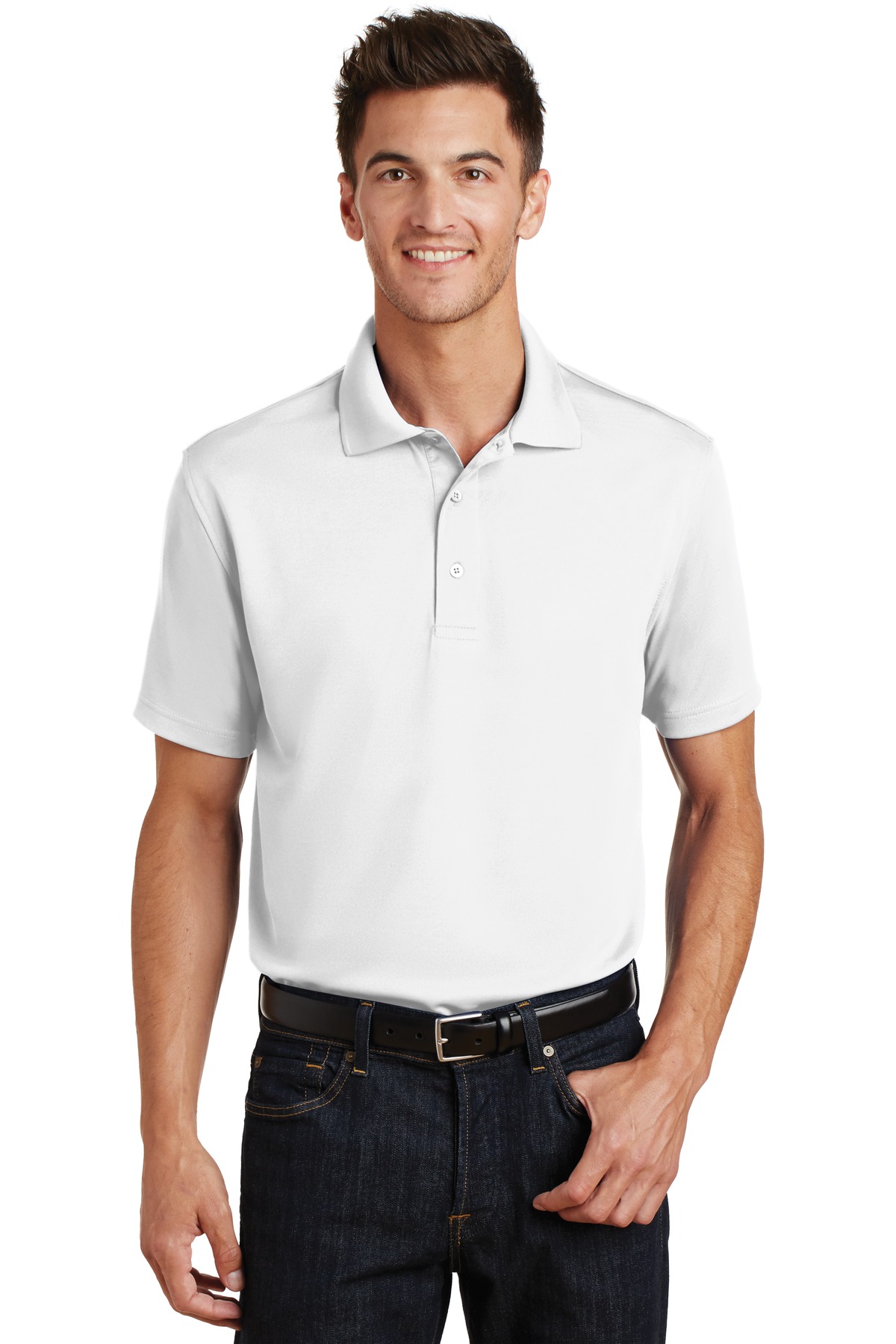 Port Authority Poly-Charcoal Blend Pique Polo. K497