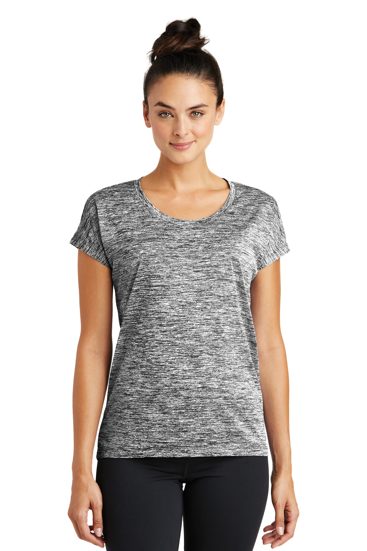 Sport-Tek Activewear Ladies-T-Shirts for Hospitality ® Ladies PosiCharge® Electric Heather Sporty Tee.-Sport-Tek
