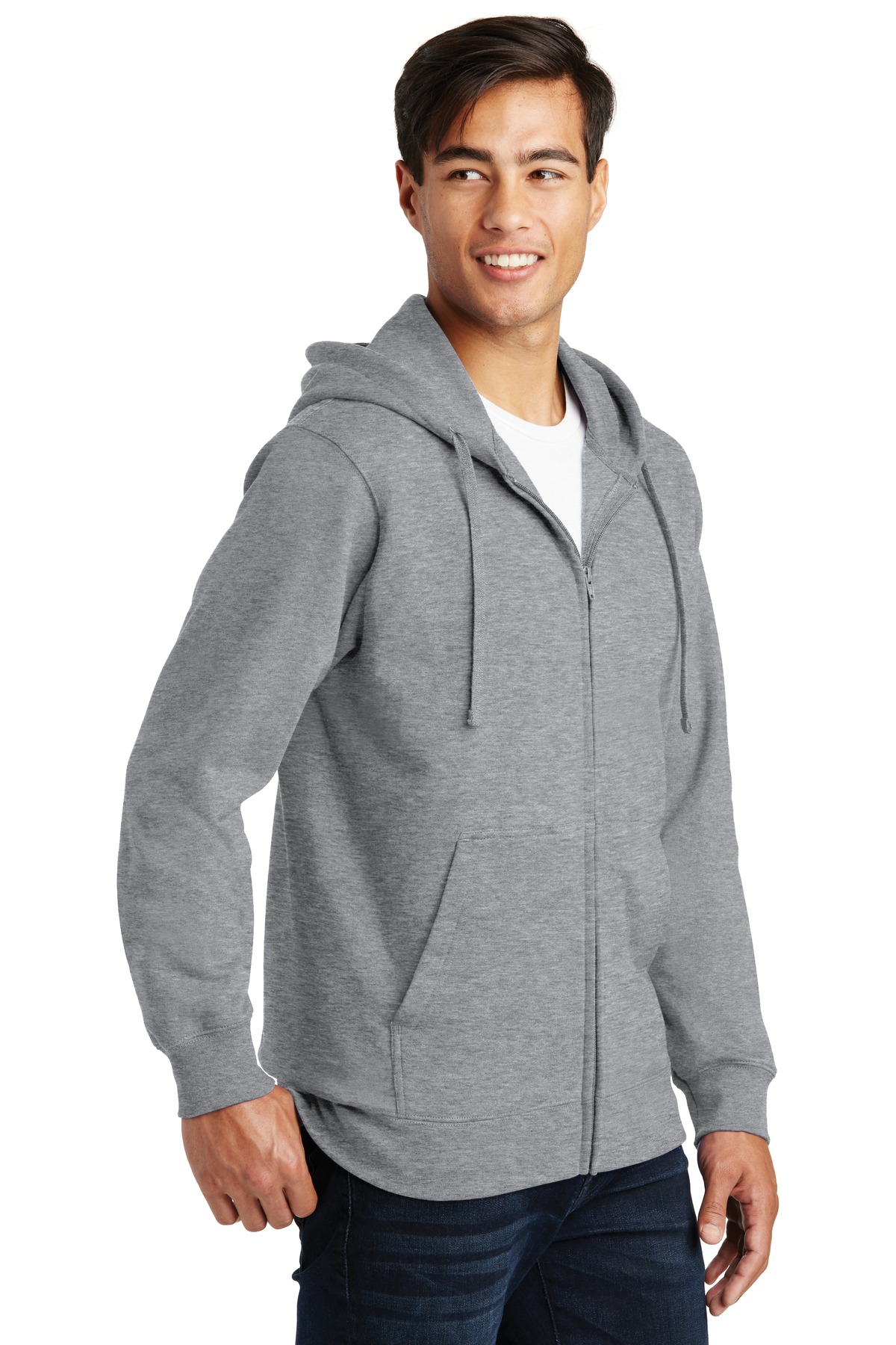 Port & Co Fan Favorite Fleece Full-Zip Hooded Sweatshirt. PC850ZH