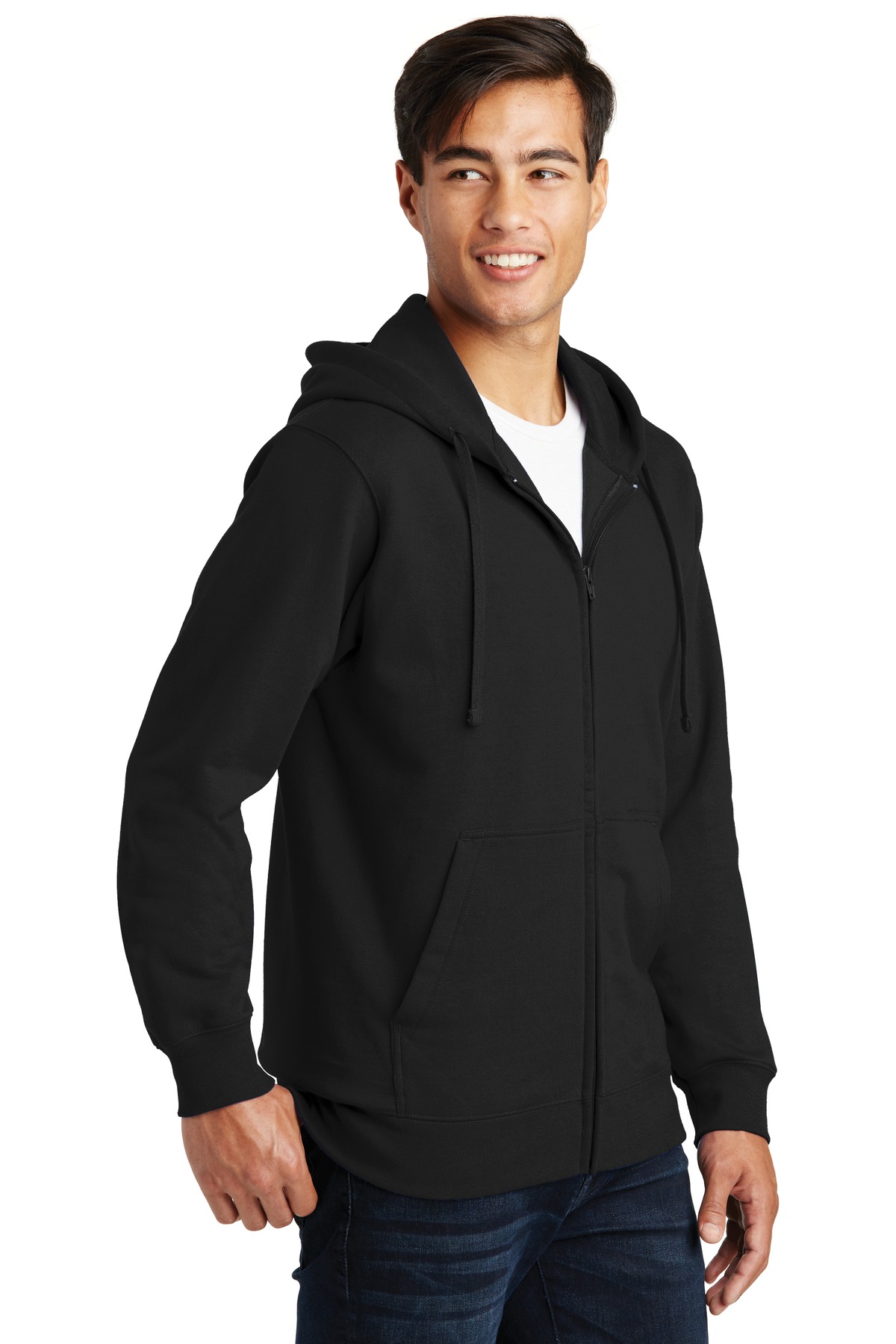 Port & Co Fan Favorite Fleece Full-Zip Hooded Sweatshirt. PC850ZH