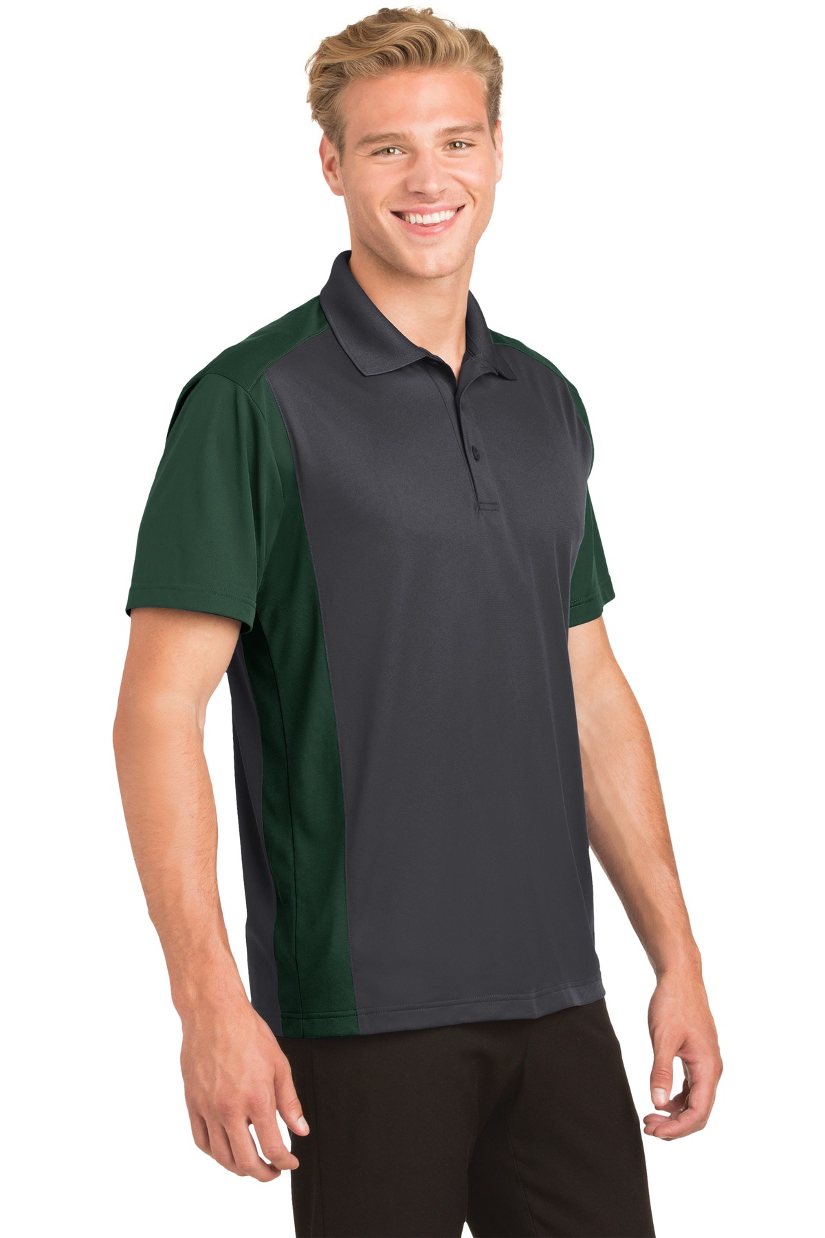Sport-Tek Colorblock Micropique Sport-Wick Polo. ST652