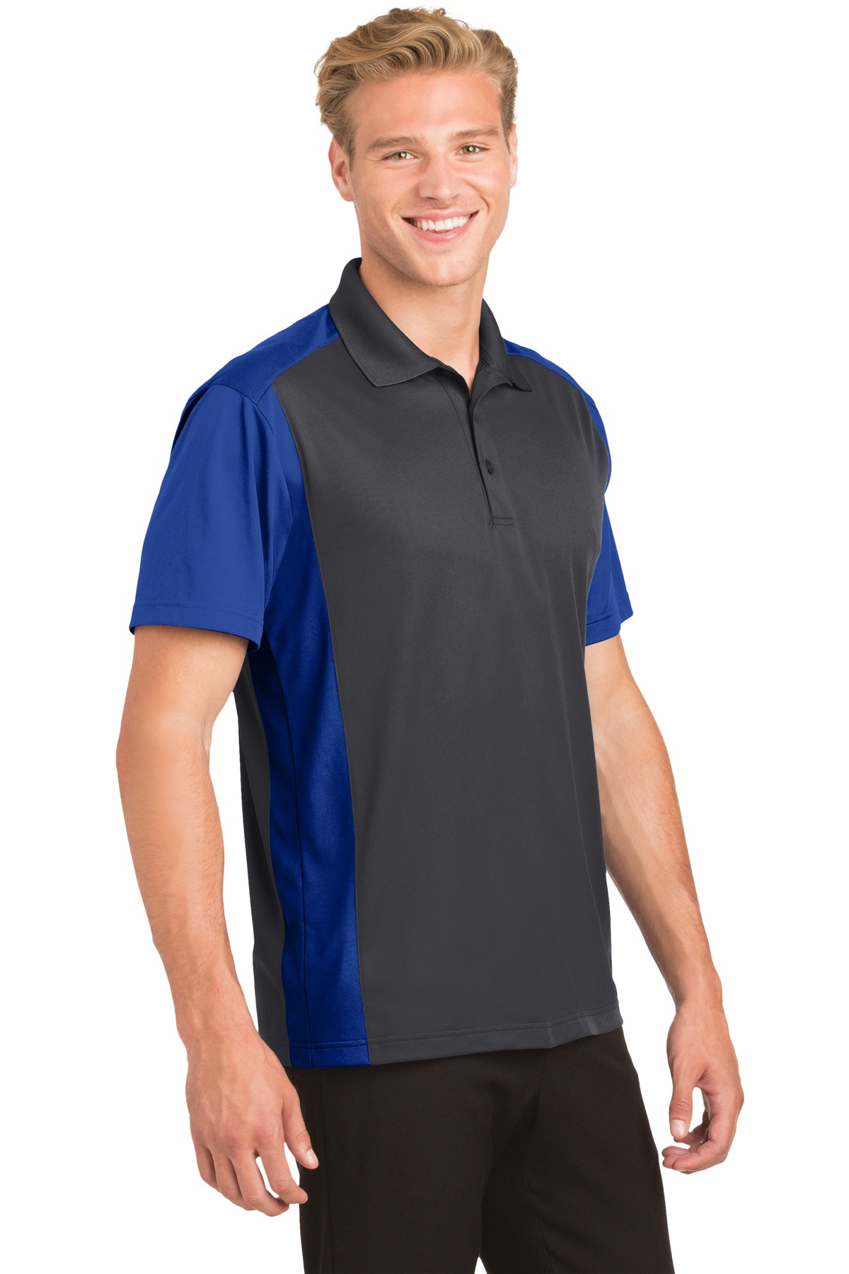 Sport-Tek Colorblock Micropique Sport-Wick Polo. ST652