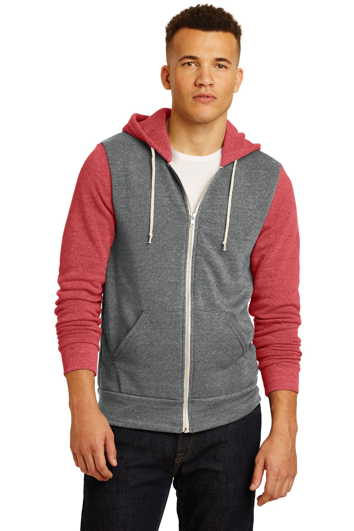 Alternative Colorblock Rocky Eco-Fleece Zip Hoodie. AA32023