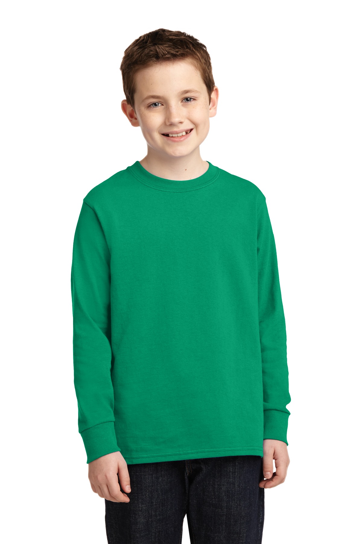 Port and Company Youth Long Sleeve Core Cotton Tee. PC54YLS