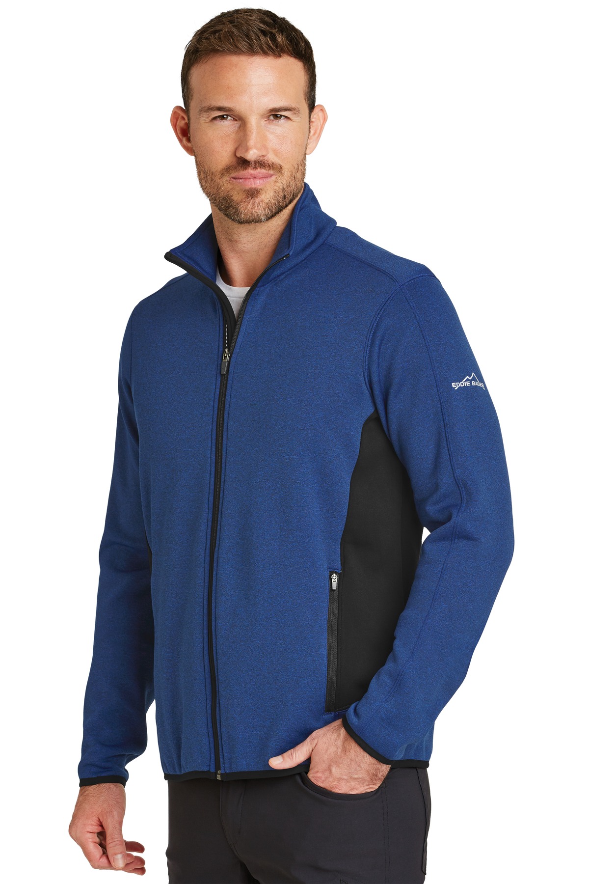 Eddie Bauer Full-Zip Heather Stretch Fleece Jacket. EB238