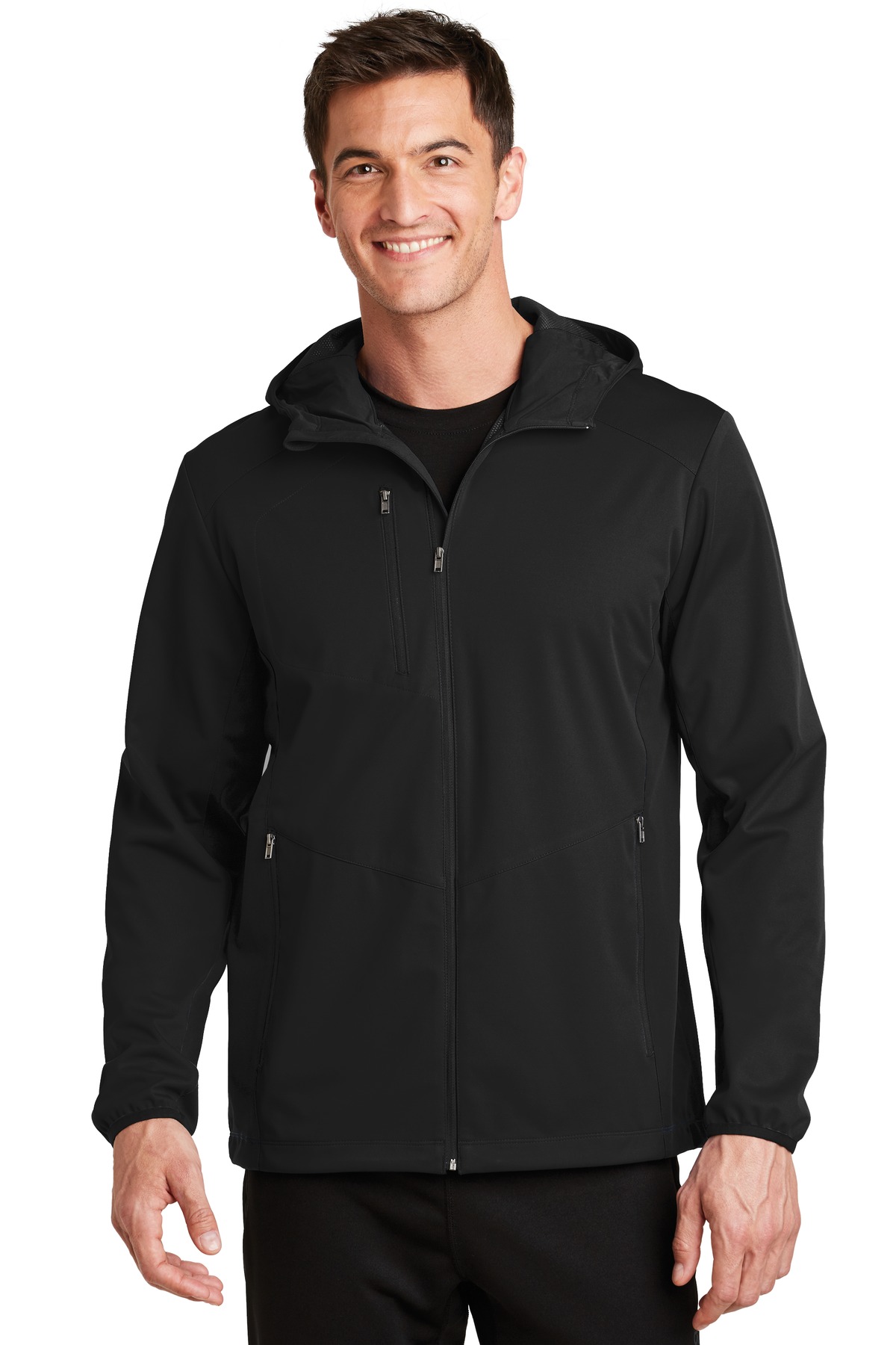 Port Authority Active Hooded Soft Shell Jacket-Port Authority