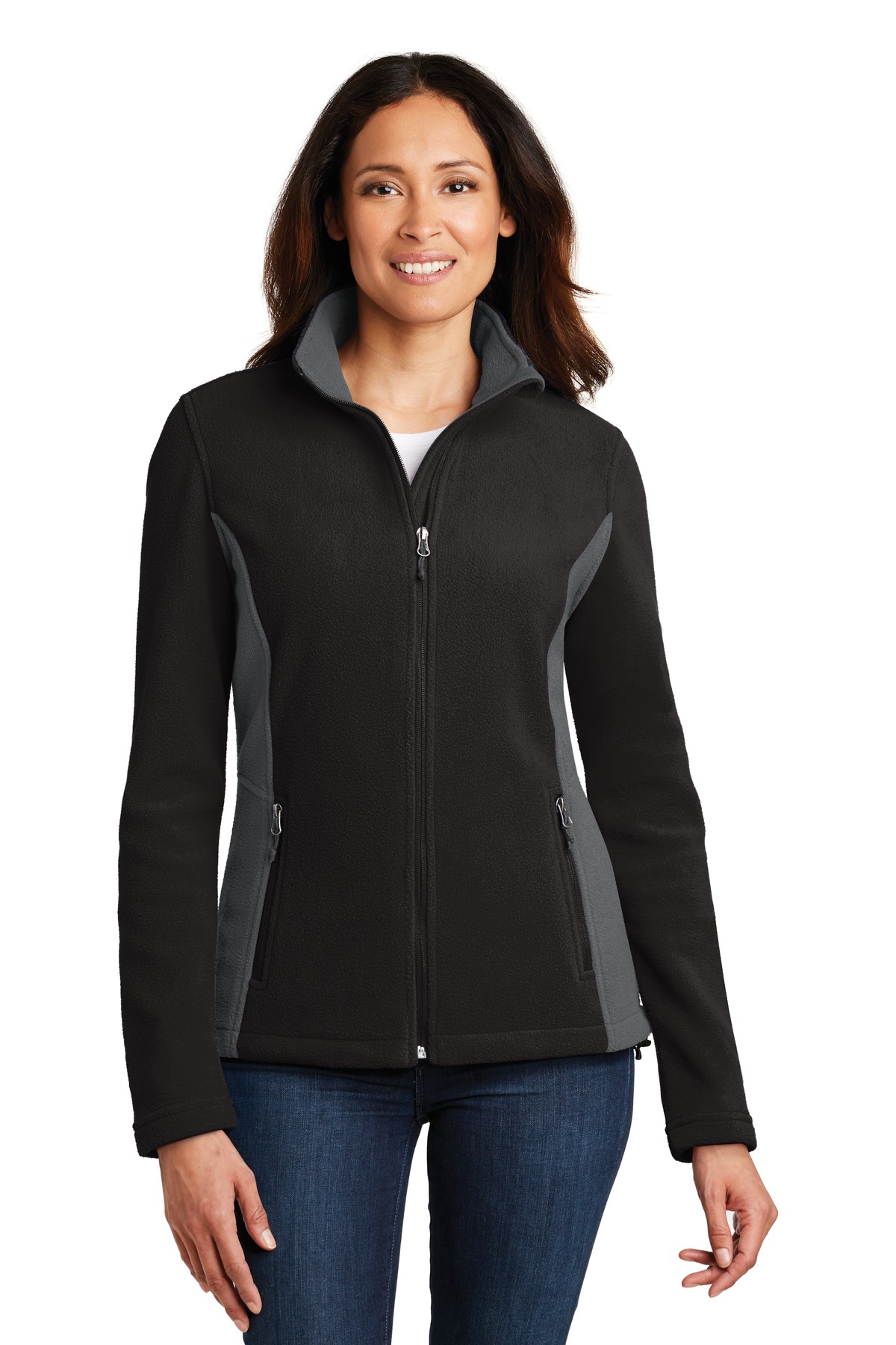 Port Authority Corporate Hospitality Ladies Sweatshirts & Fleece ® Ladies Colorblock Value Fleece Jacket.-Port Authority