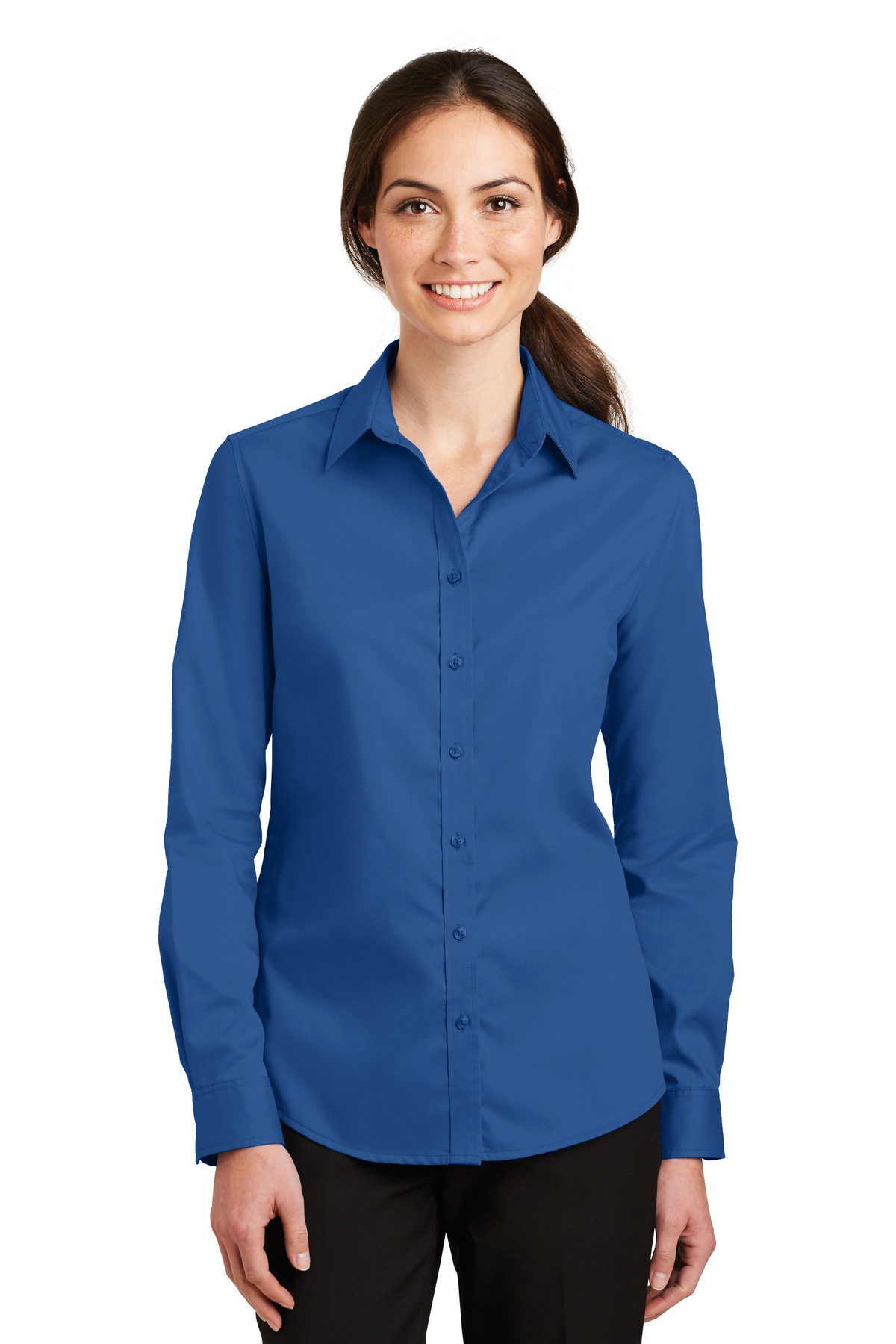 Port Authority ® Women's SuperPro ™ Twill Shirt. L663 - Image 5