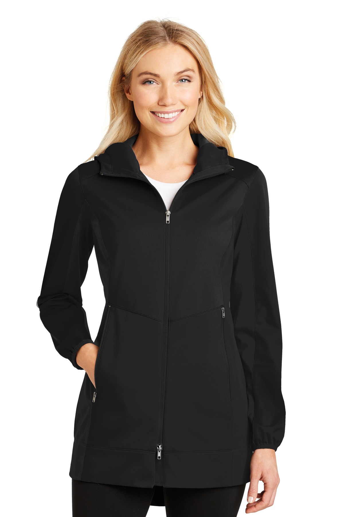 Port Authority Ladies Active Hooded Soft Shell Jacket-