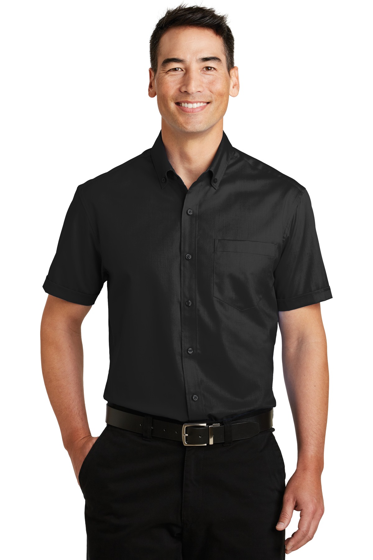 Port Authority Woven Shirts for Hospitality ® Short Sleeve SuperPro Twill Shirt.-Port Authority