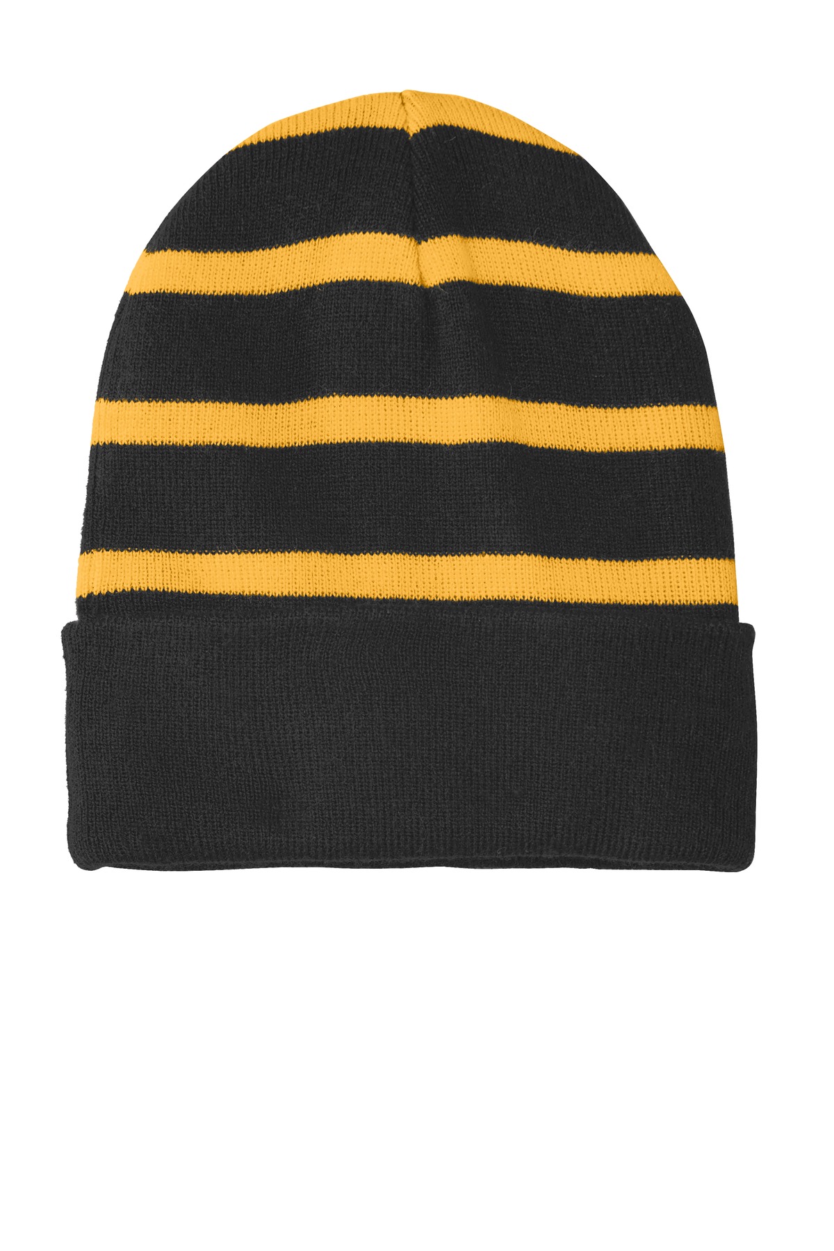 Sport-Tek Striped Beanie with Solid Band - STC31