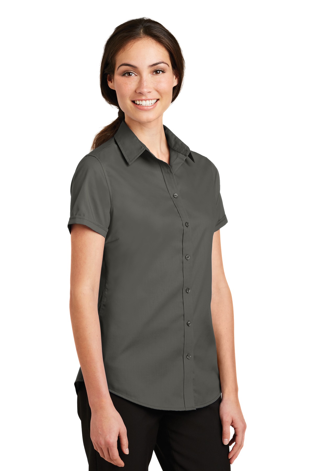 Port Authority Women's Short Sleeve SuperPro Twill Shirt. L664
