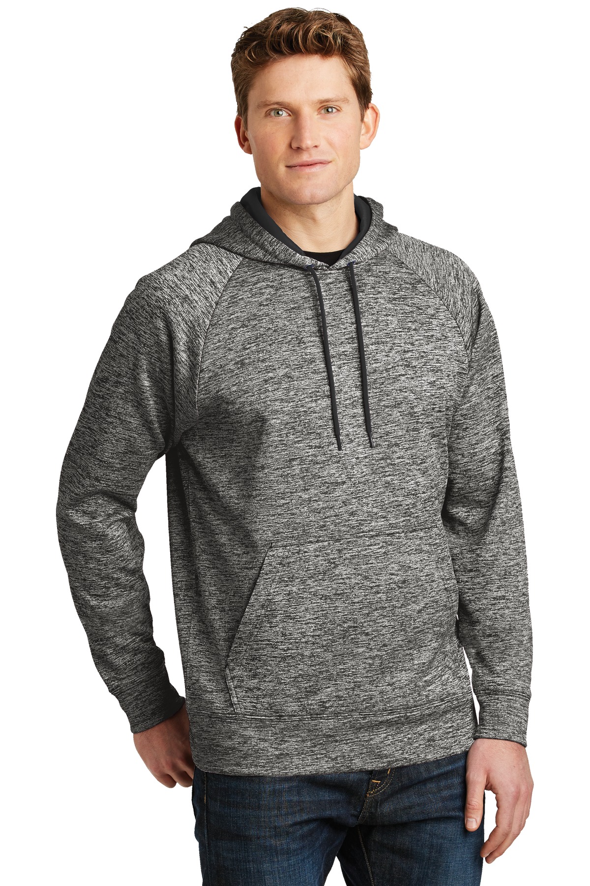 Sport-Tek PosiCharge Electric Heather Fleece Hooded Pullover. ST225