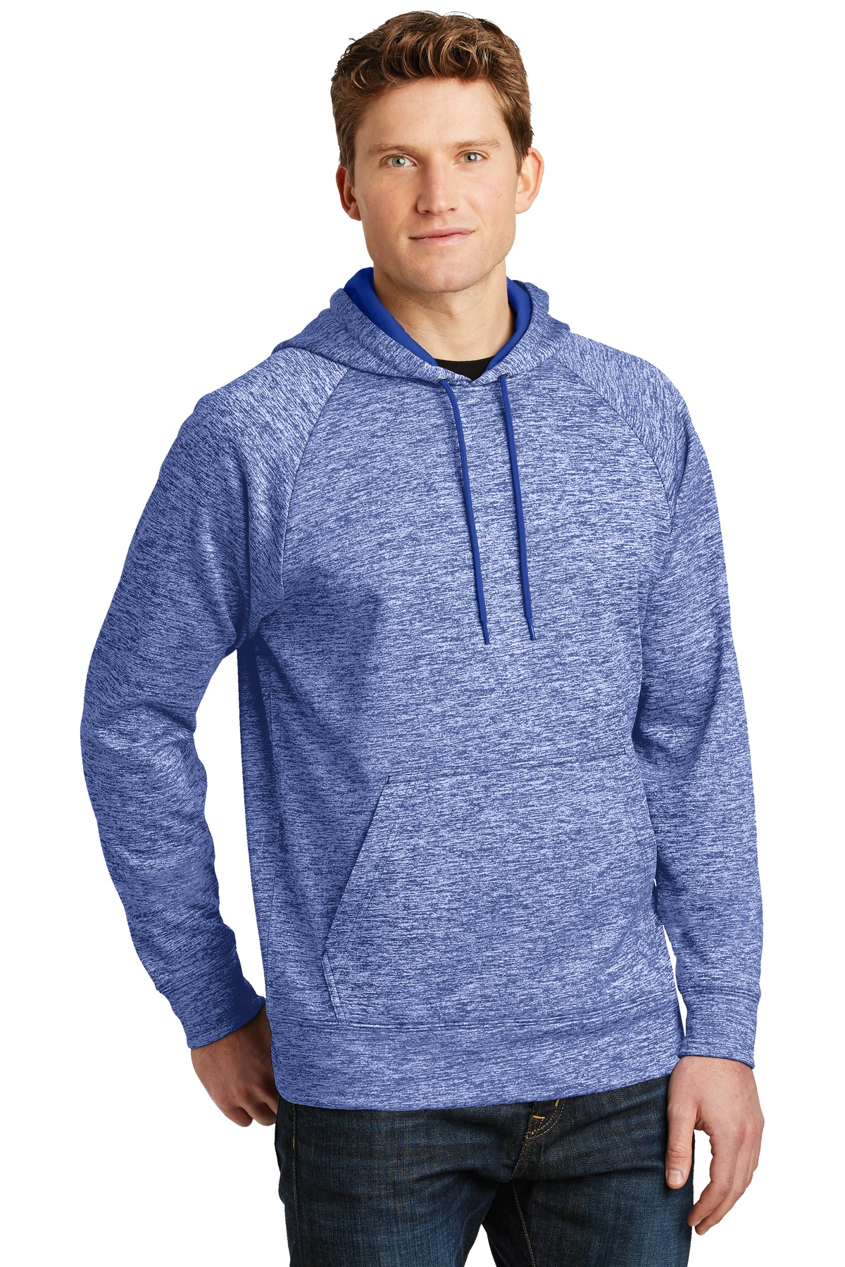 Sport-Tek PosiCharge Electric Heather Fleece Hooded Pullover. ST225