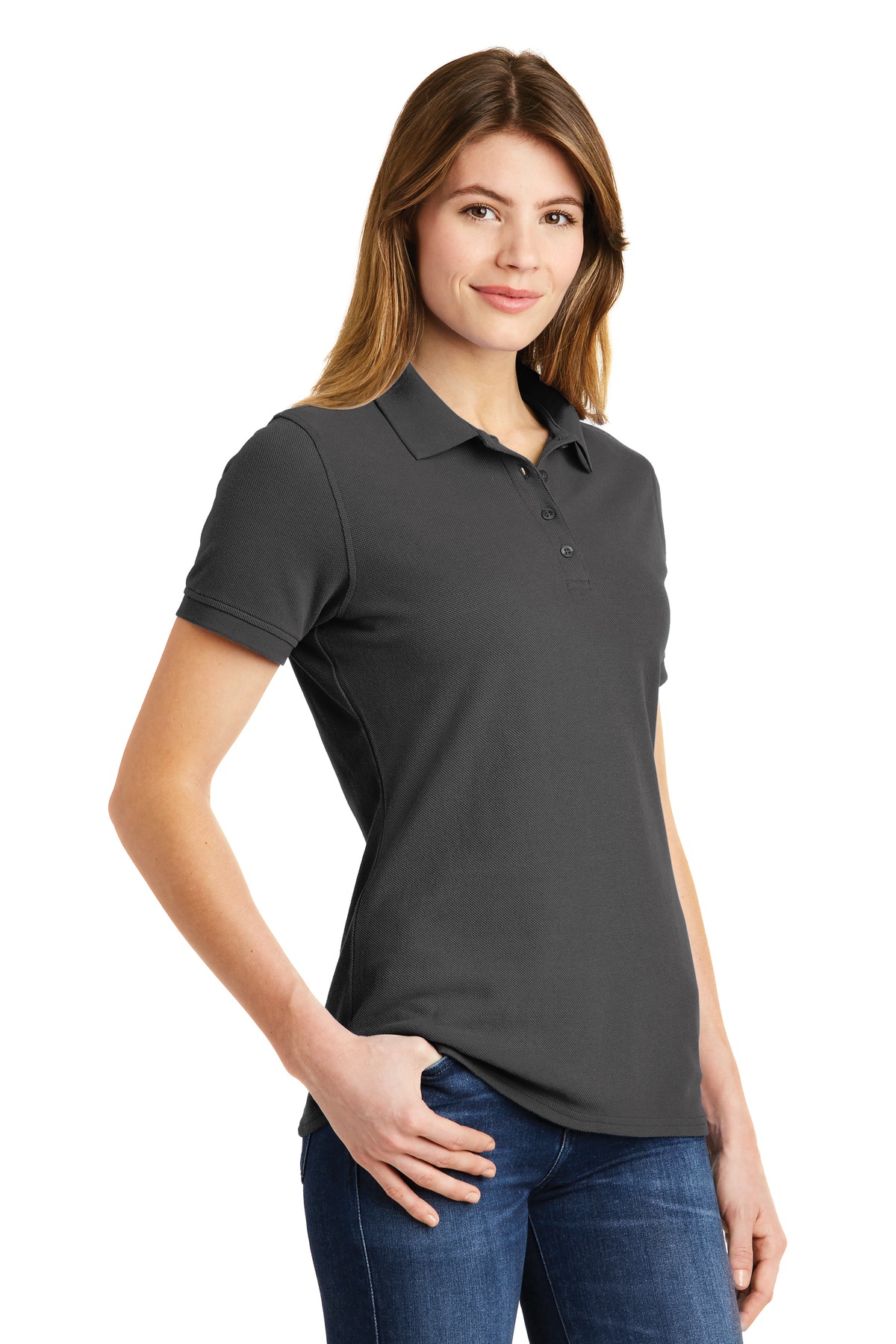 Port & Company Ladies Combed Ring Spun Pique Polo. LKP1500