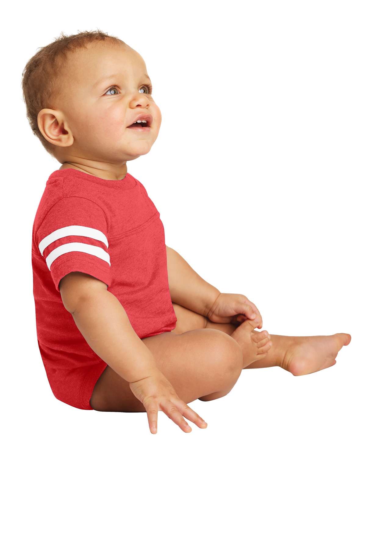 Rabbit Skins Infant Football Fine Jersey Bodysuit. RS4437