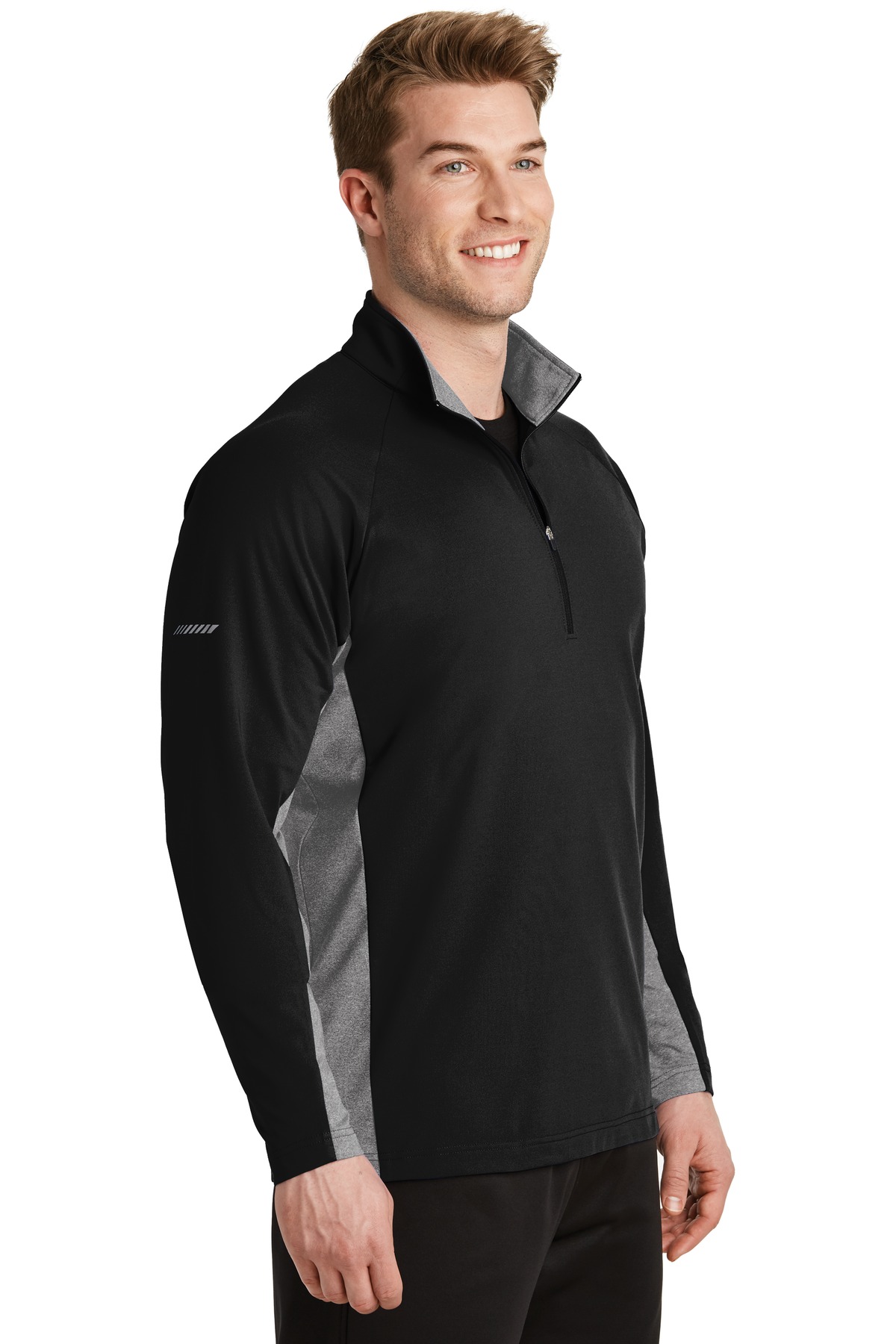 Sport-Tek Sport-Wick Stretch Contrast 1/4-Zip Pullover. ST854