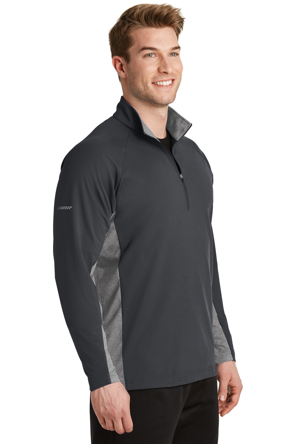 Sport-Tek Sport-Wick Stretch Contrast 1/4-Zip Pullover. ST854
