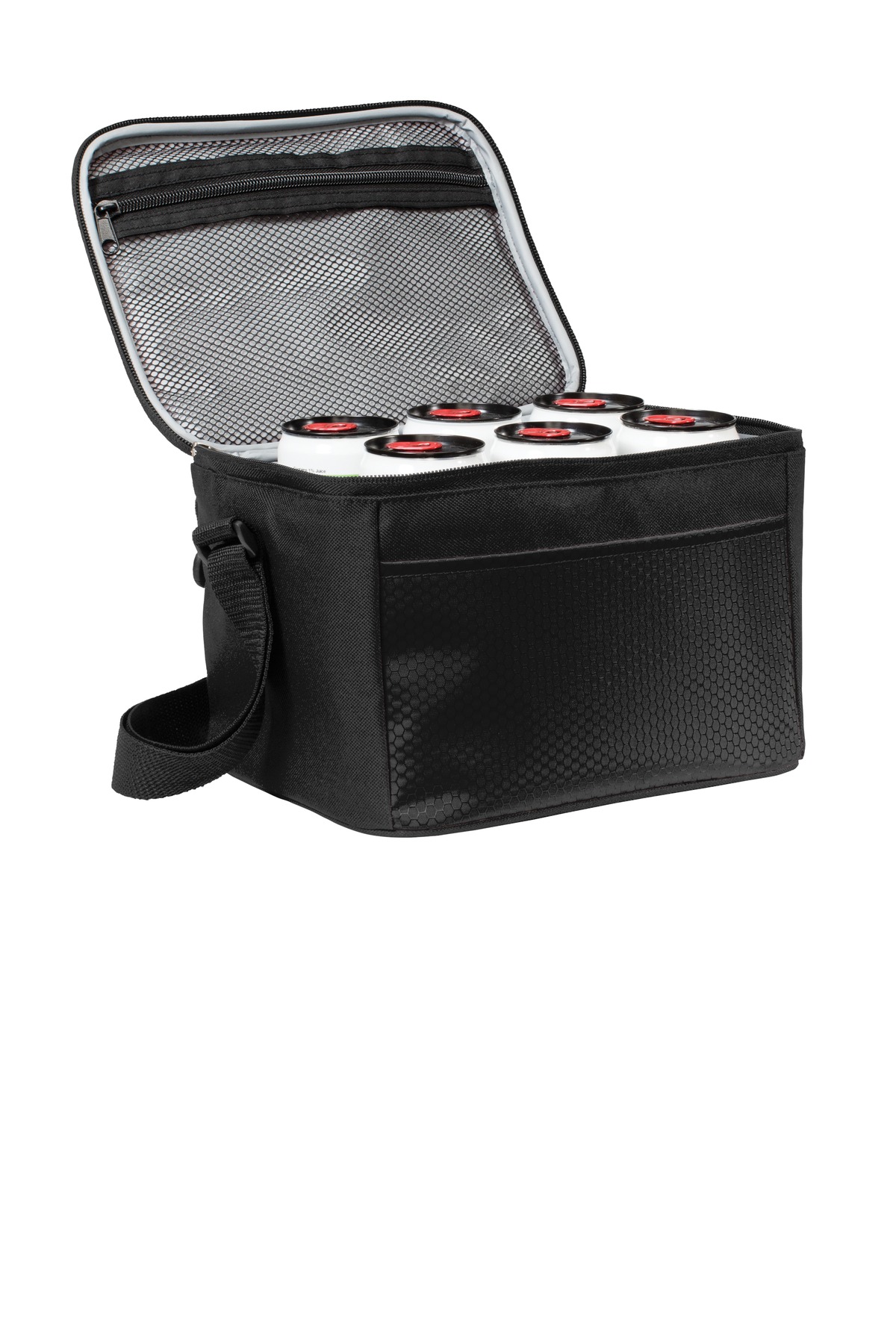 Port Authority 6-Can Cube Cooler. BG512 in Black/Black