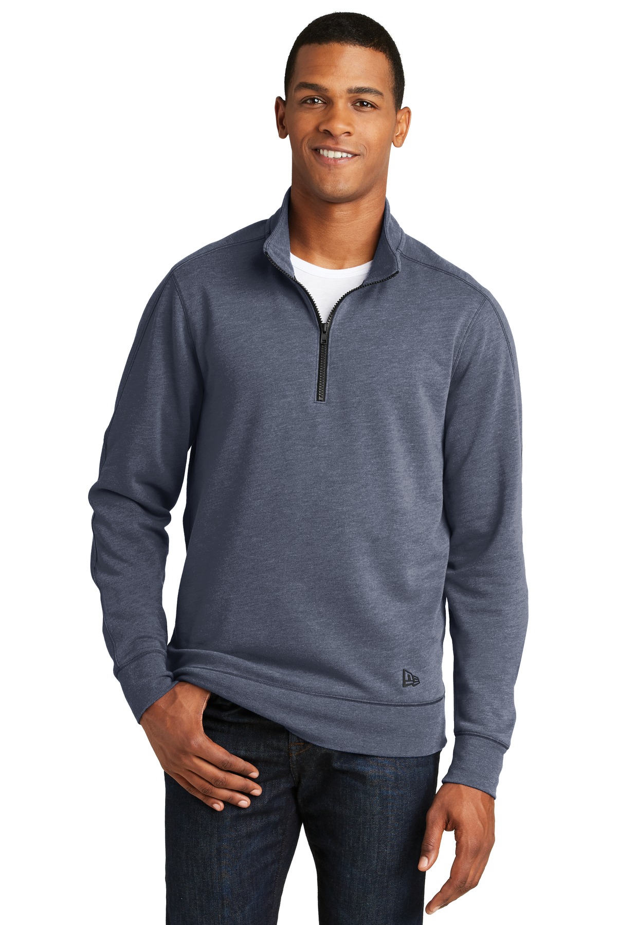 New Era Tri-Blend Fleece 1/4-Zip Pullover. NEA512