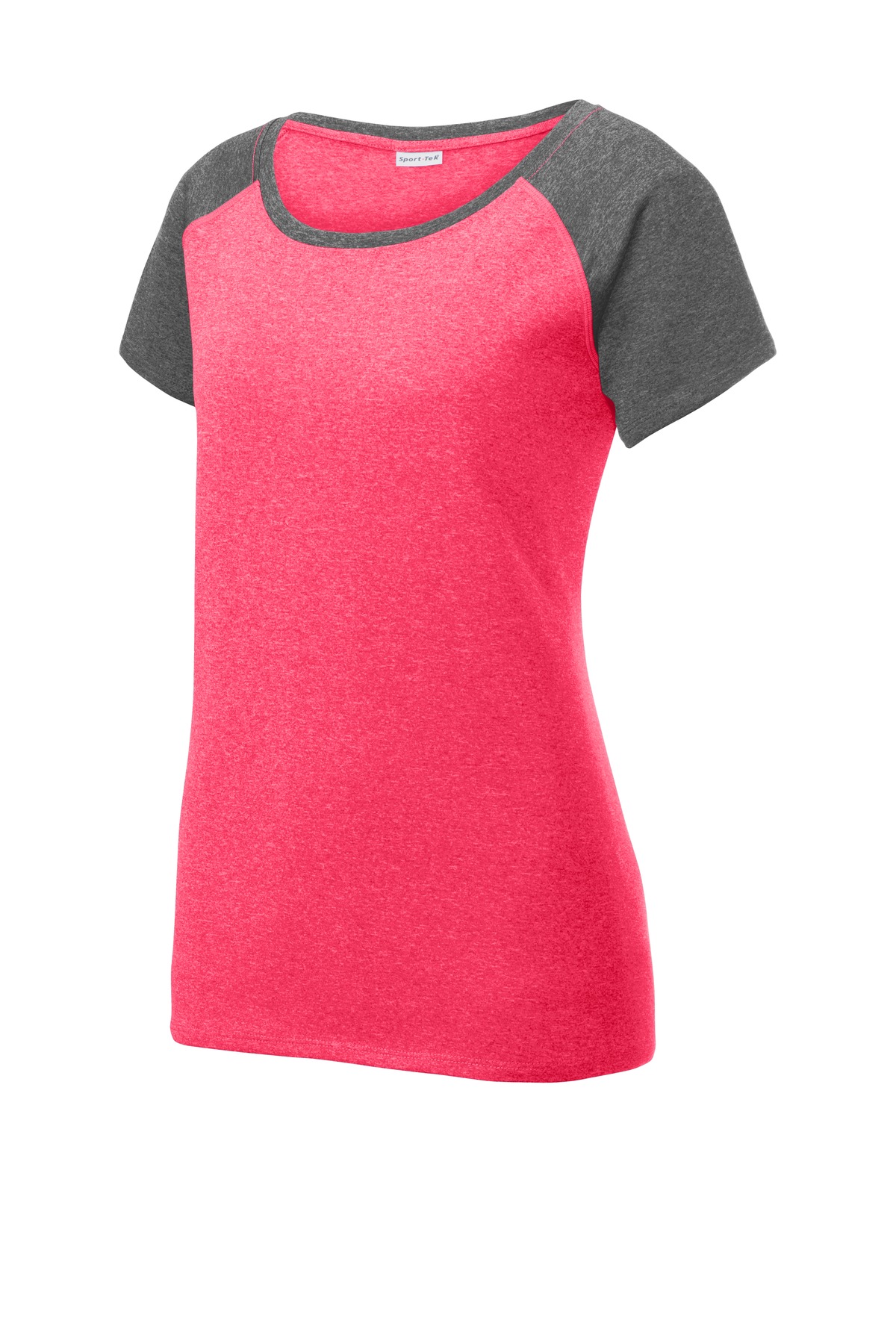 Sport-Tek Women's Heather-On-Heather Contender Scoop Neck Tee. LST362