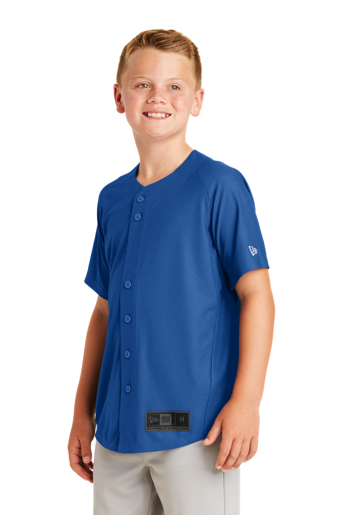 New Era Youth Diamond Era Full-Button Jersey. YNEA220