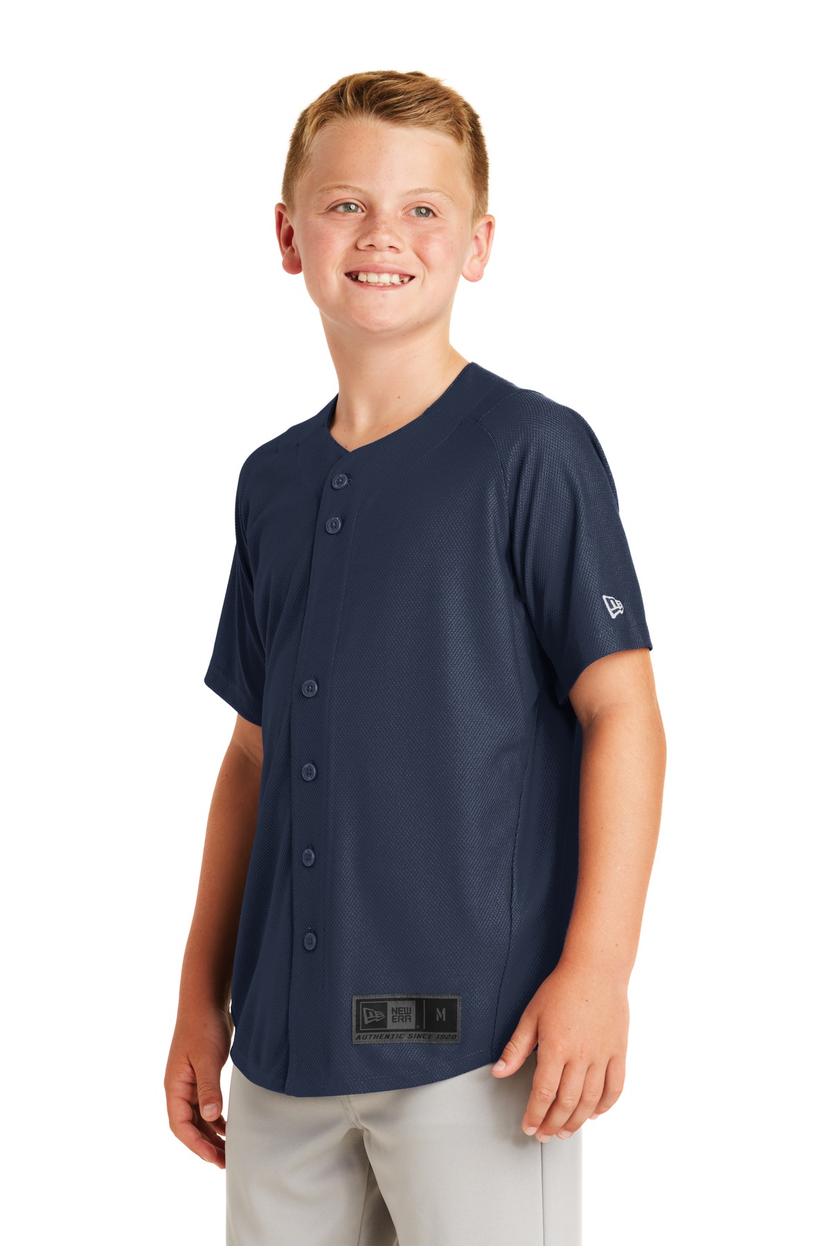 New Era Youth Diamond Era Full-Button Jersey. YNEA220