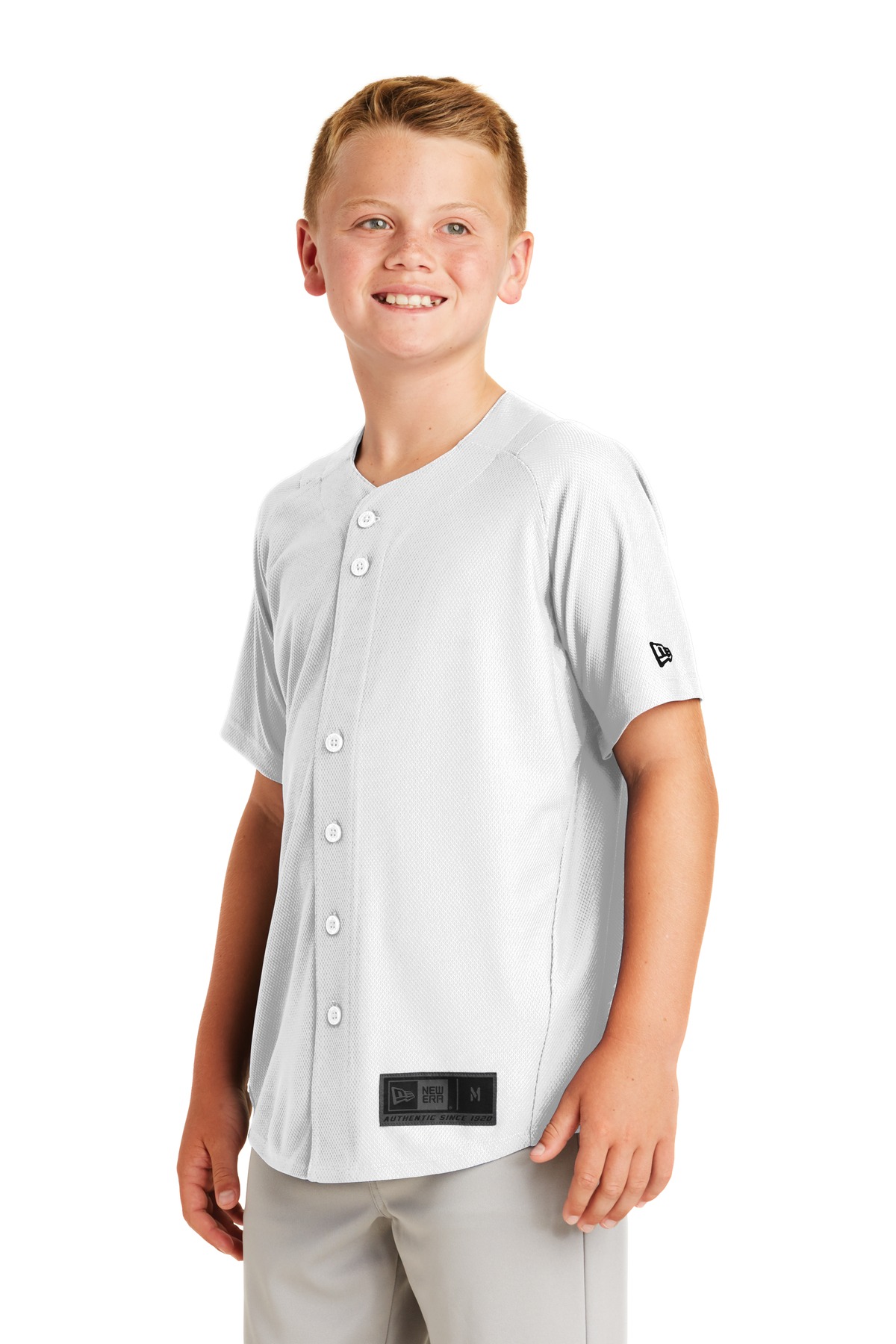 New Era Youth Diamond Era Full-Button Jersey. YNEA220