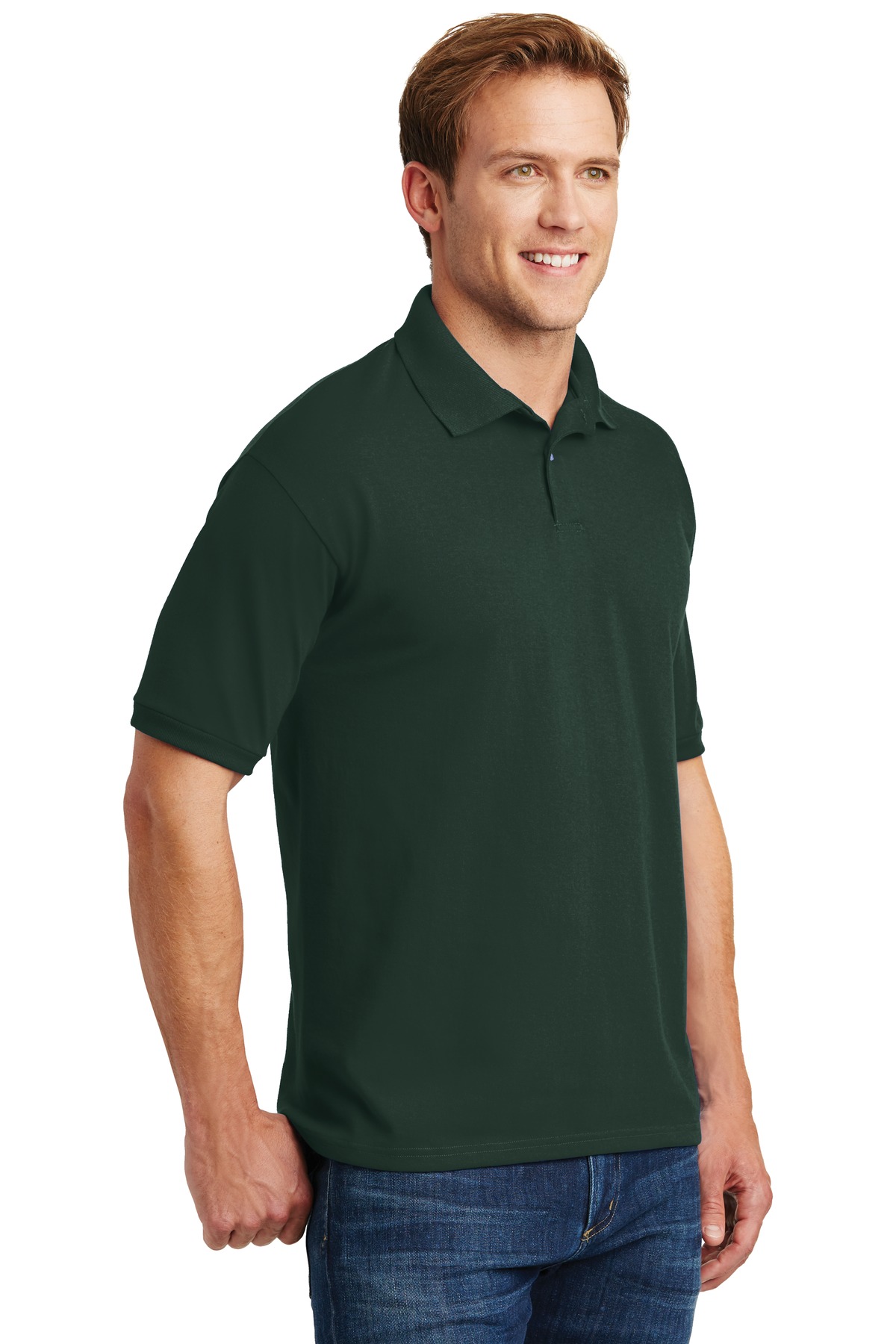 Hanes EcoSmart - 5.2-Ounce Jersey Knit Sport Shirt     054X