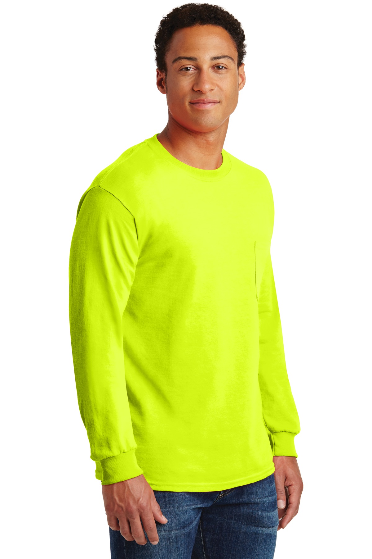 Gildan - Ultra Cotton 100% US Cotton Long Sleeve T-Shirt with Pocket. 2410