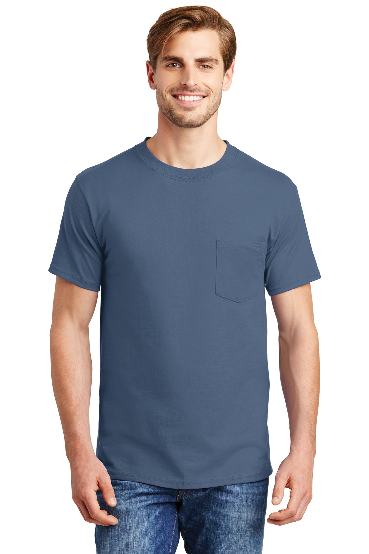 Hanes Beefy-T - 100% Cotton T-Shirt with Pocket - 5190