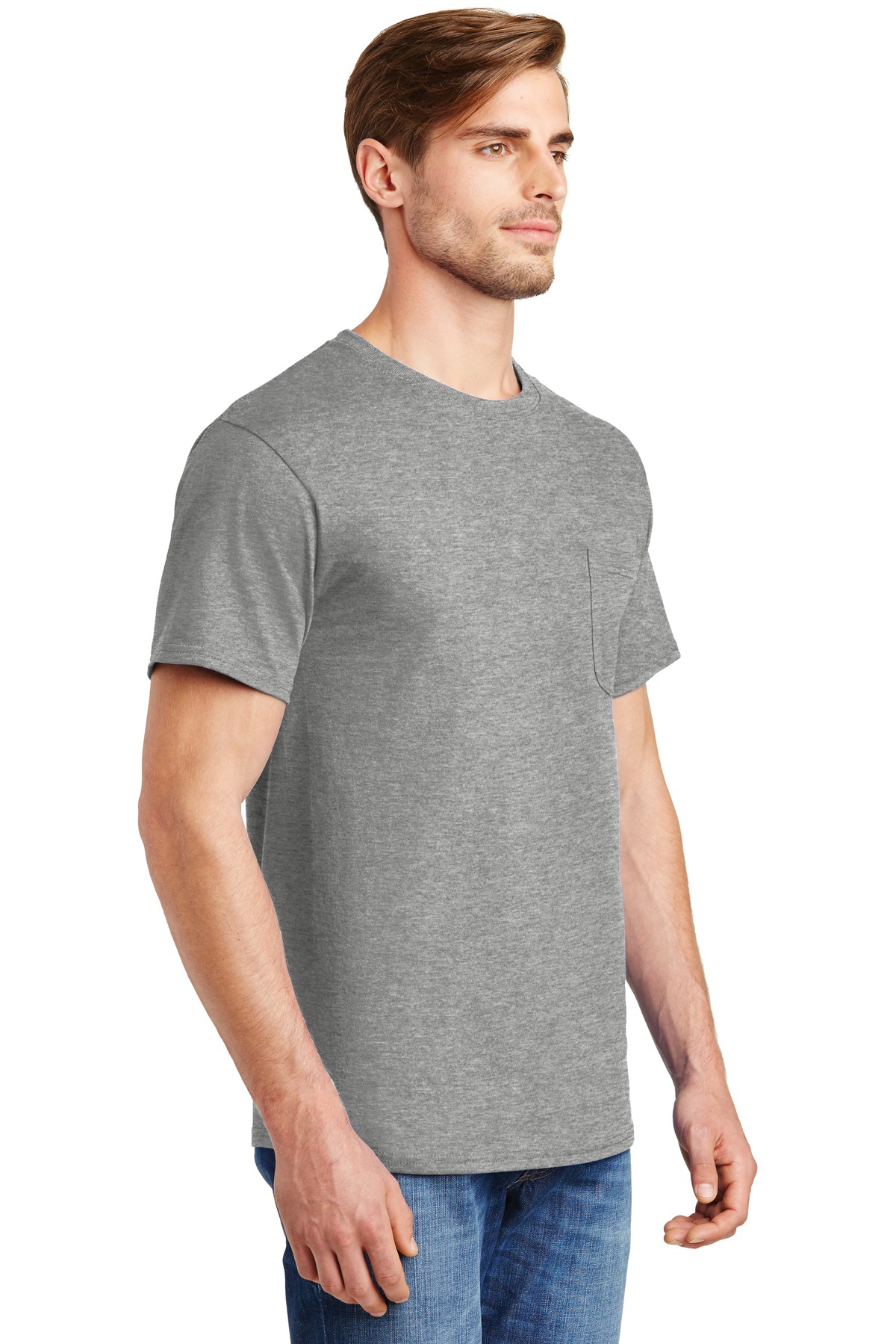Hanes - Authentic 100% Cotton T-Shirt with Pocket. 5590