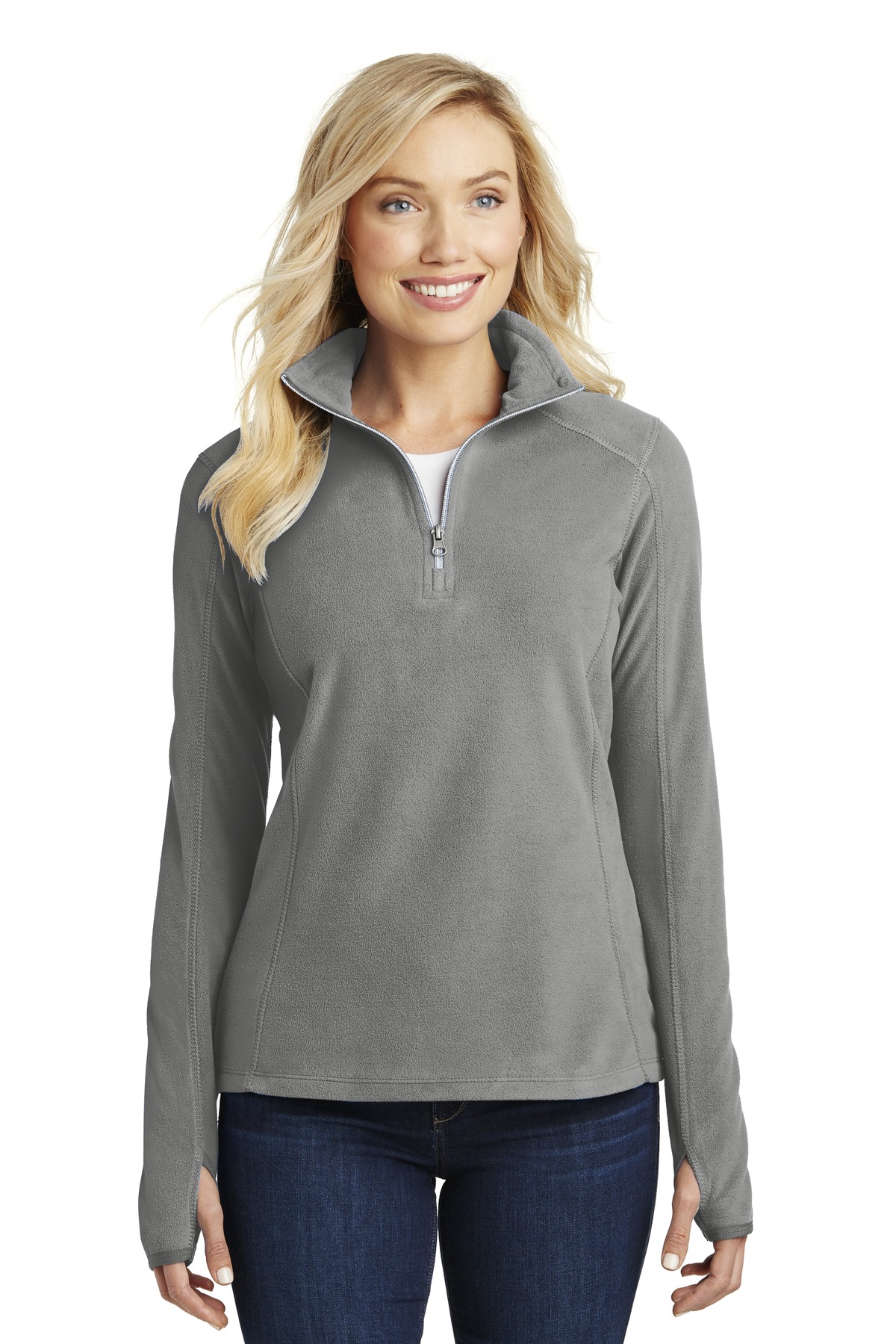 Port Authority ® Women's Microfleece 1/2-Zip Pullover. L224 - Image 3