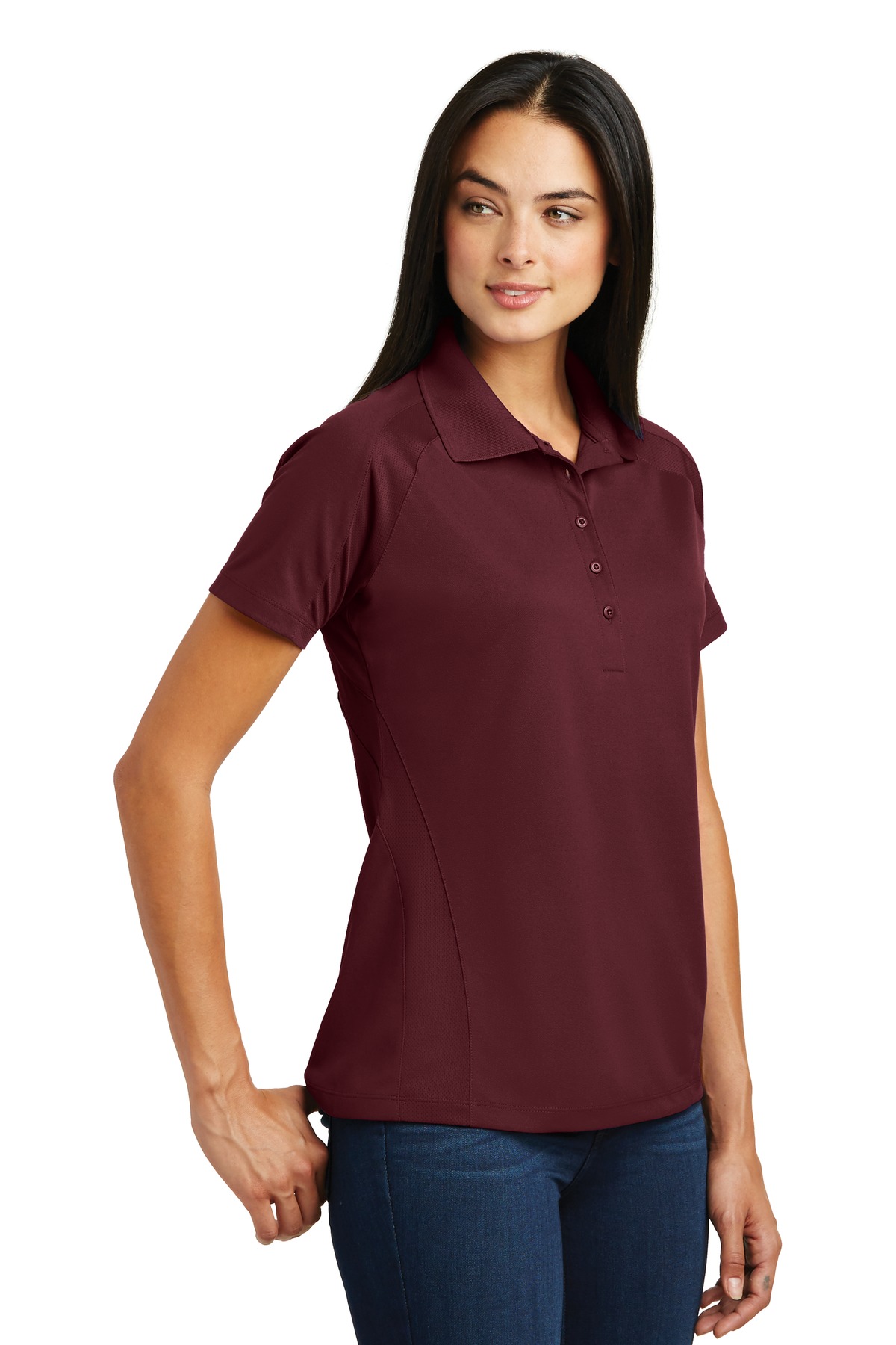 Sport-Tek Women's Dri-Mesh Pro Polo. L474