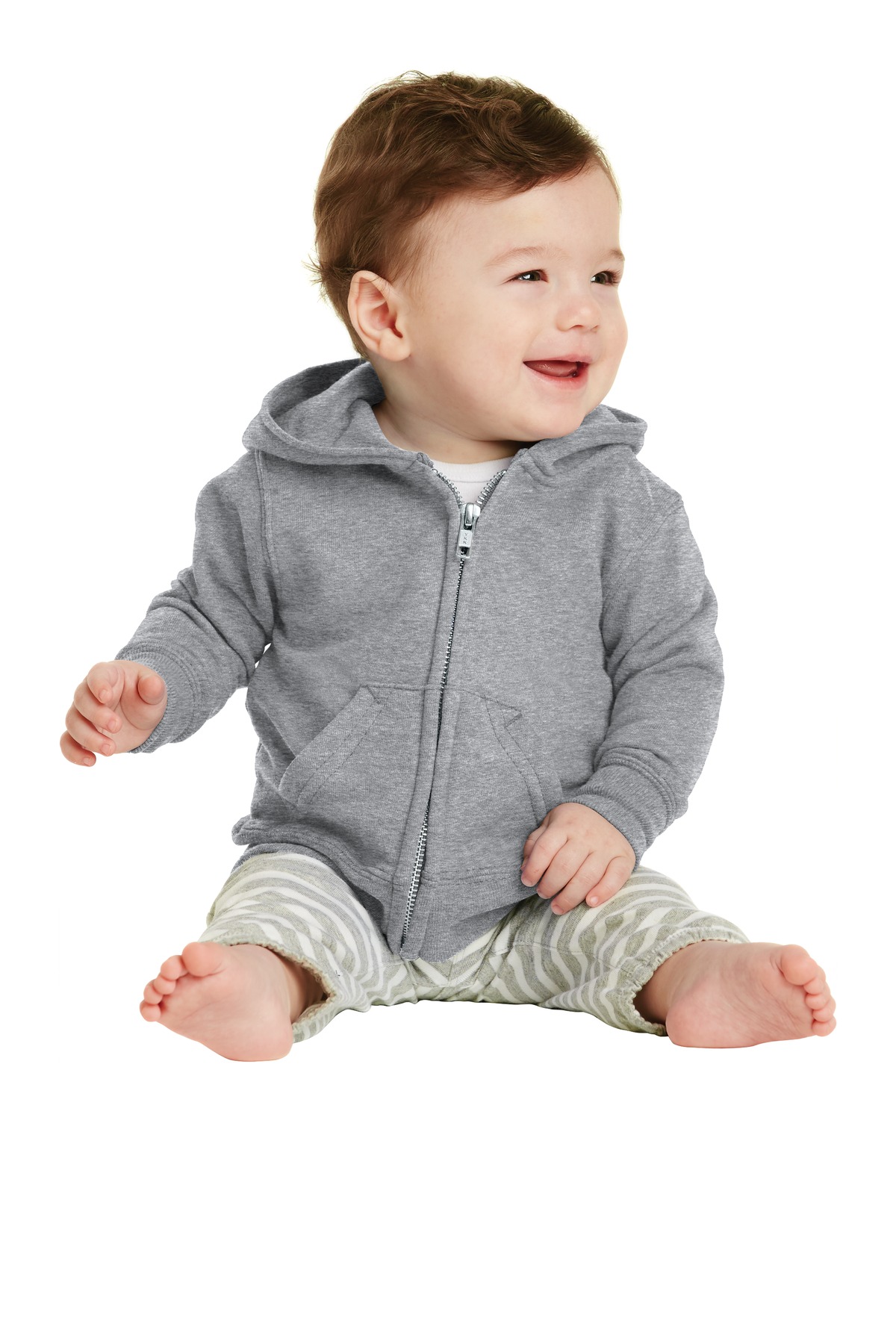 Port & Company &#174;  Infant Core Fleece Full-Zip Hooded Sweatshirt.