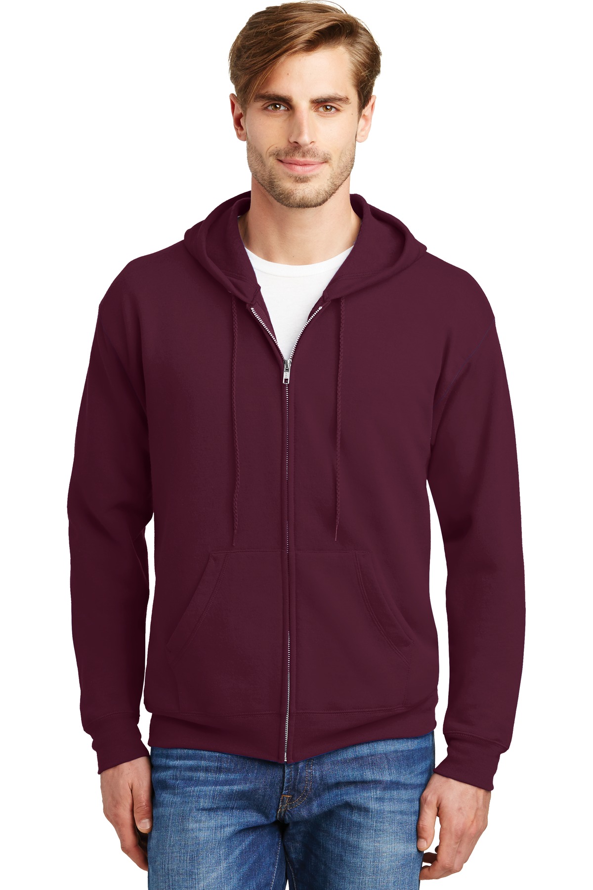 Hanes - EcoSmart Full-Zip Hooded Sweatshirt. P180
