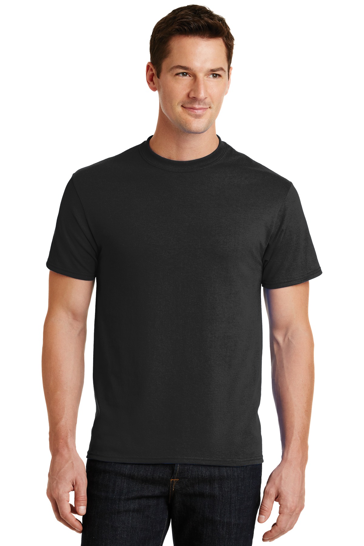 FOH – Men’s / Unisex Blank T-shirt: Core Blend Tee. PC55 – Black