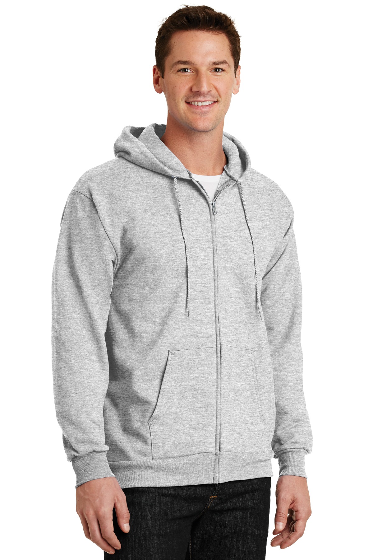 Port & Co Essential Fleece Full-Zip Hooded Sweatshirt. PC90ZH