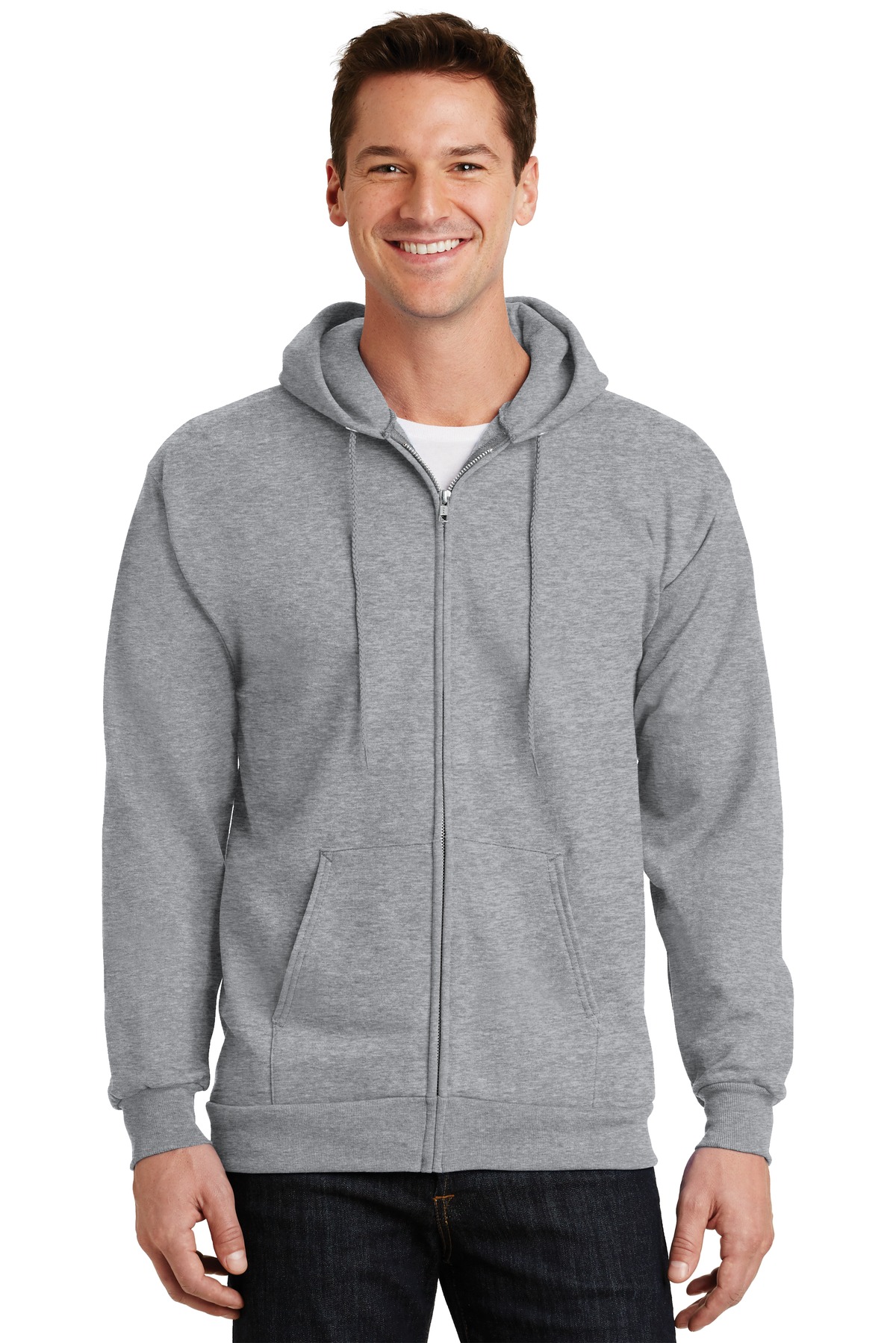 Port & Company - Essential Fleece Full-Zip Hooded Sweatshirt-Port & Company
