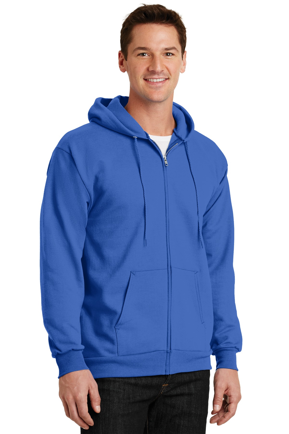 Port & Company Essential Fleece Full-Zip Hooded Sweatshirt. PC90ZH