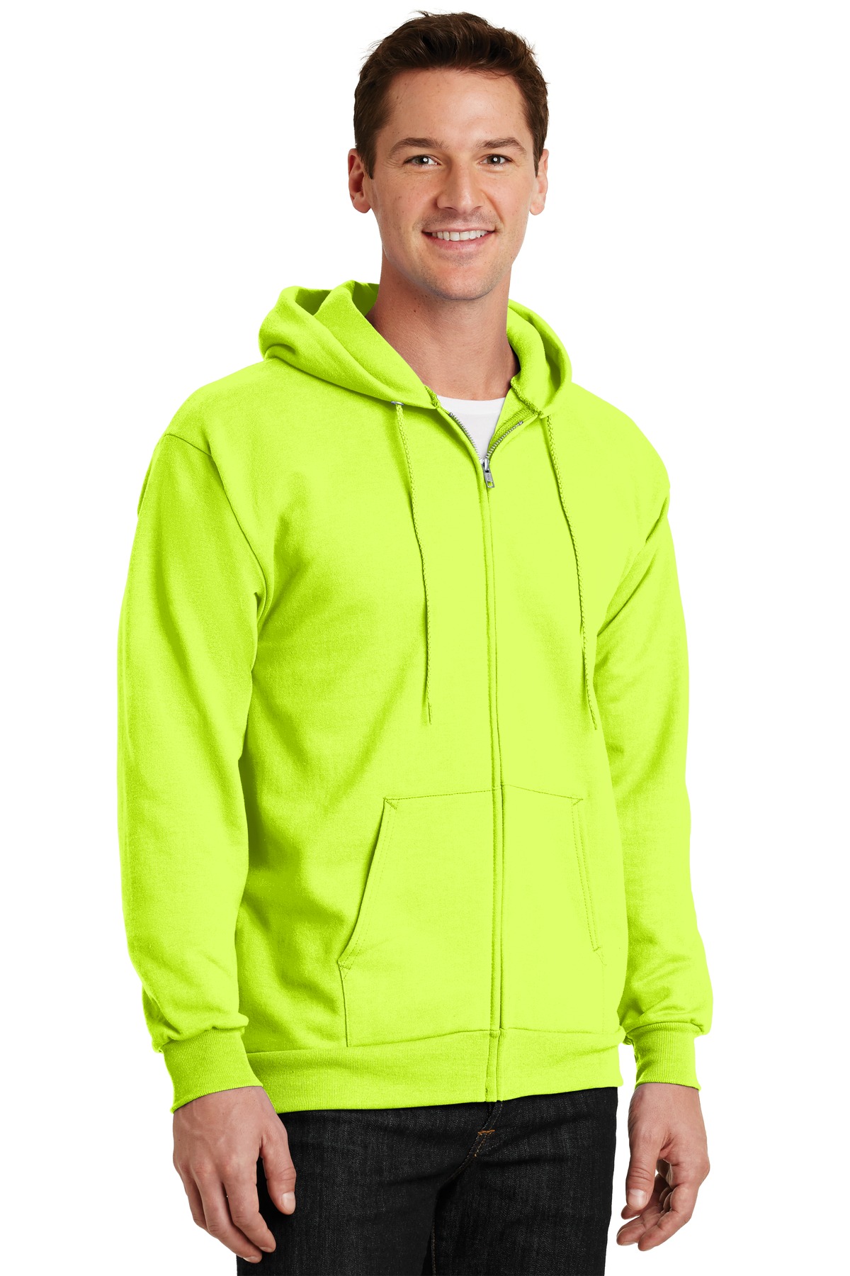 Port & Co Essential Fleece Full-Zip Hooded Sweatshirt. PC90ZH