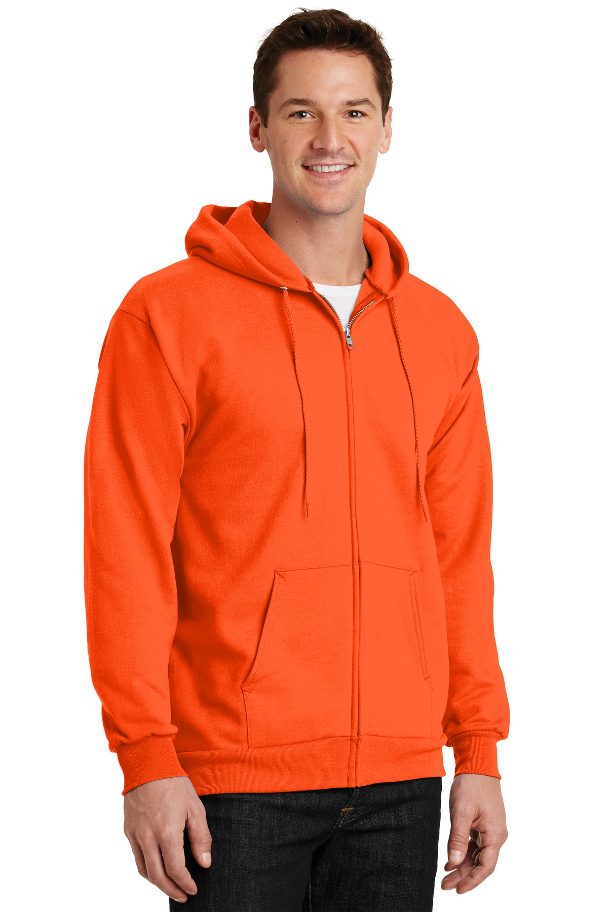 Port & Company Essential Fleece Full-Zip Hooded Sweatshirt. PC90ZH