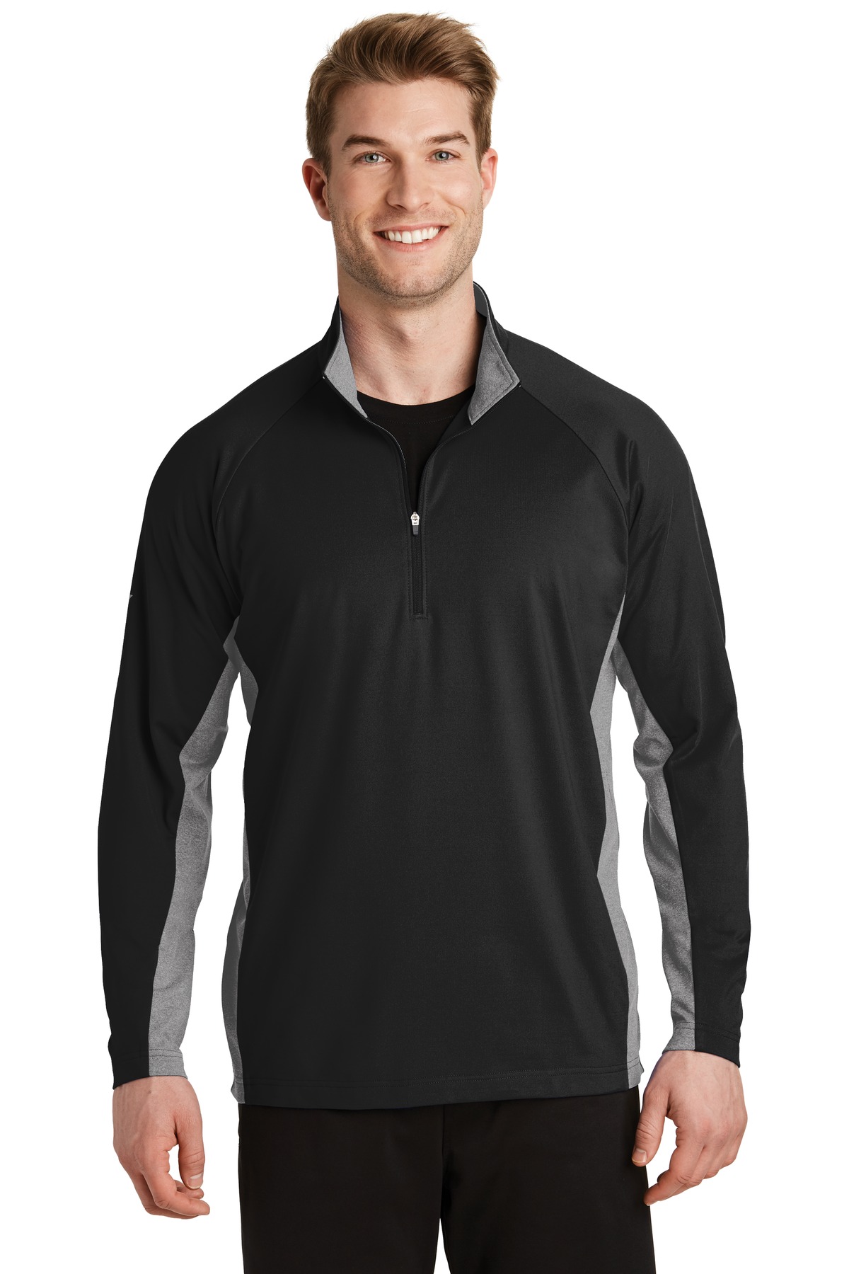 Sport-Tek Hospitality Activewear Sweatshirts & Fleece ® Sport-Wick® Stretch Contrast 1/2-Zip Pullover.-Sport-Tek