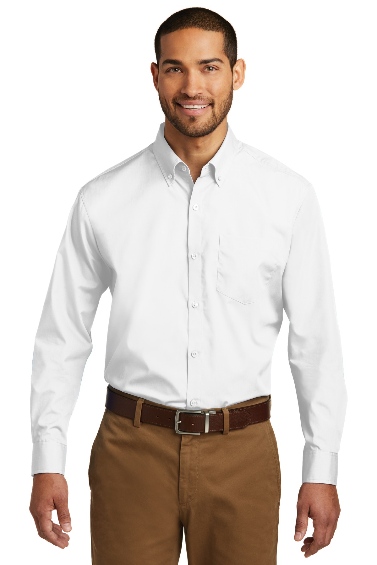 Port Authority ® Tall Long Sleeve Carefree Poplin Shirt. TW100 - Image 3