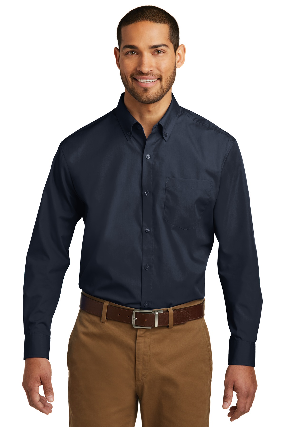 Port Authority ® Long Sleeve Carefree Poplin Shirt. W100 - Image 5