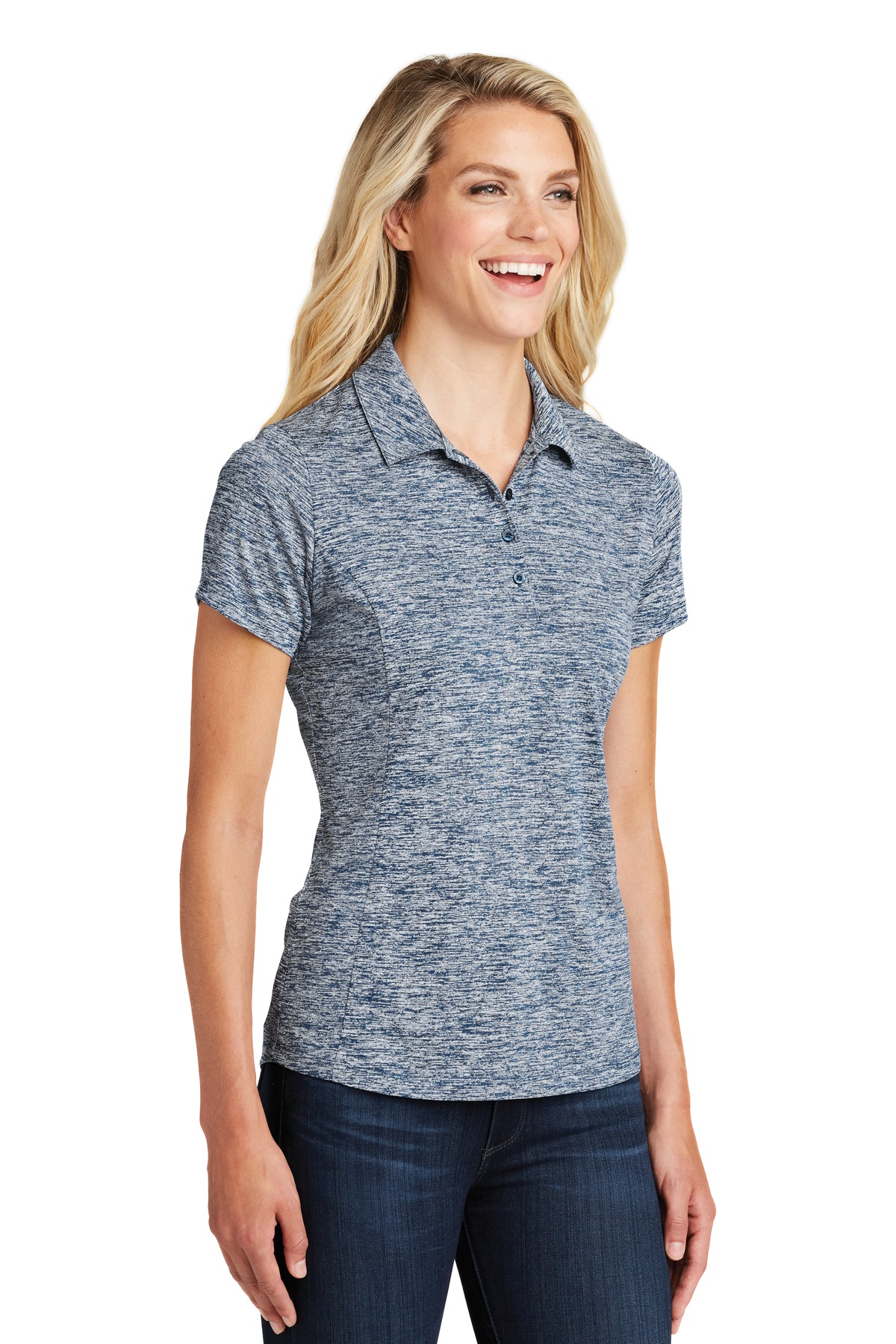 Sport-Tek Women's PosiCharge Electric Heather Polo. LST590