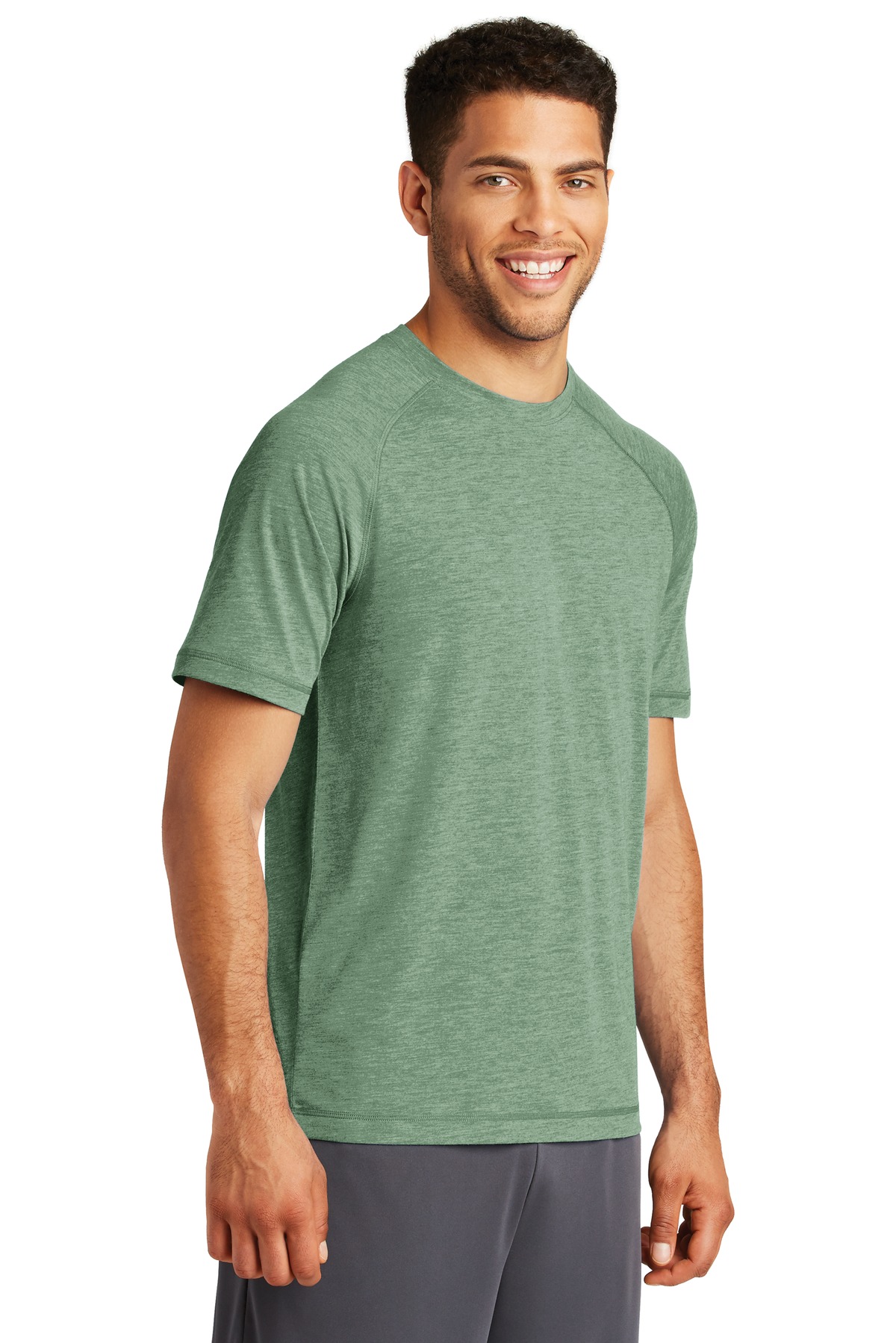 Sport-Tek PosiCharge Tri-Blend Wicking Raglan Tee. ST400